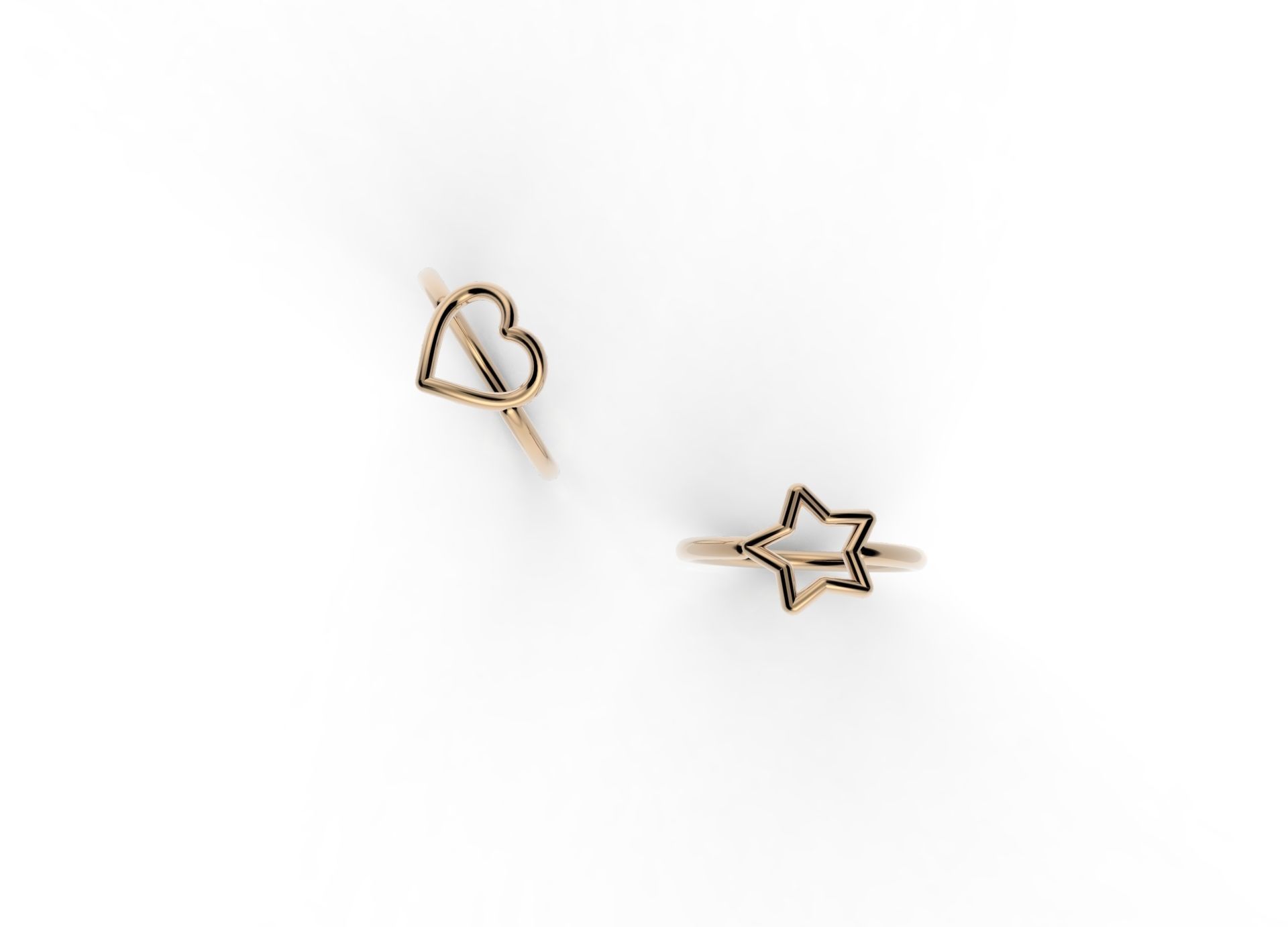 Minimalist design rings 3D print model_4