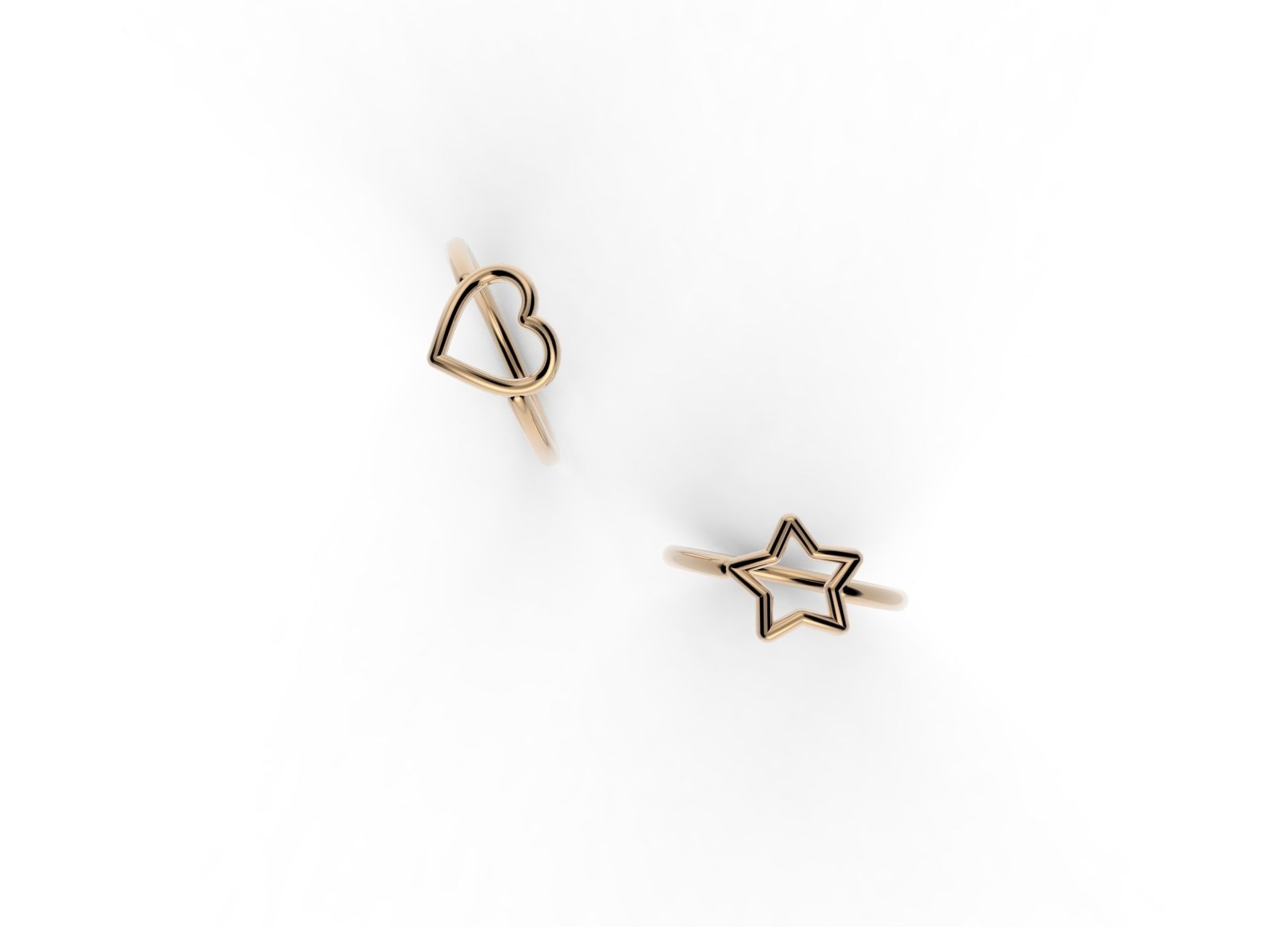 Minimalist design rings 3D print model_8