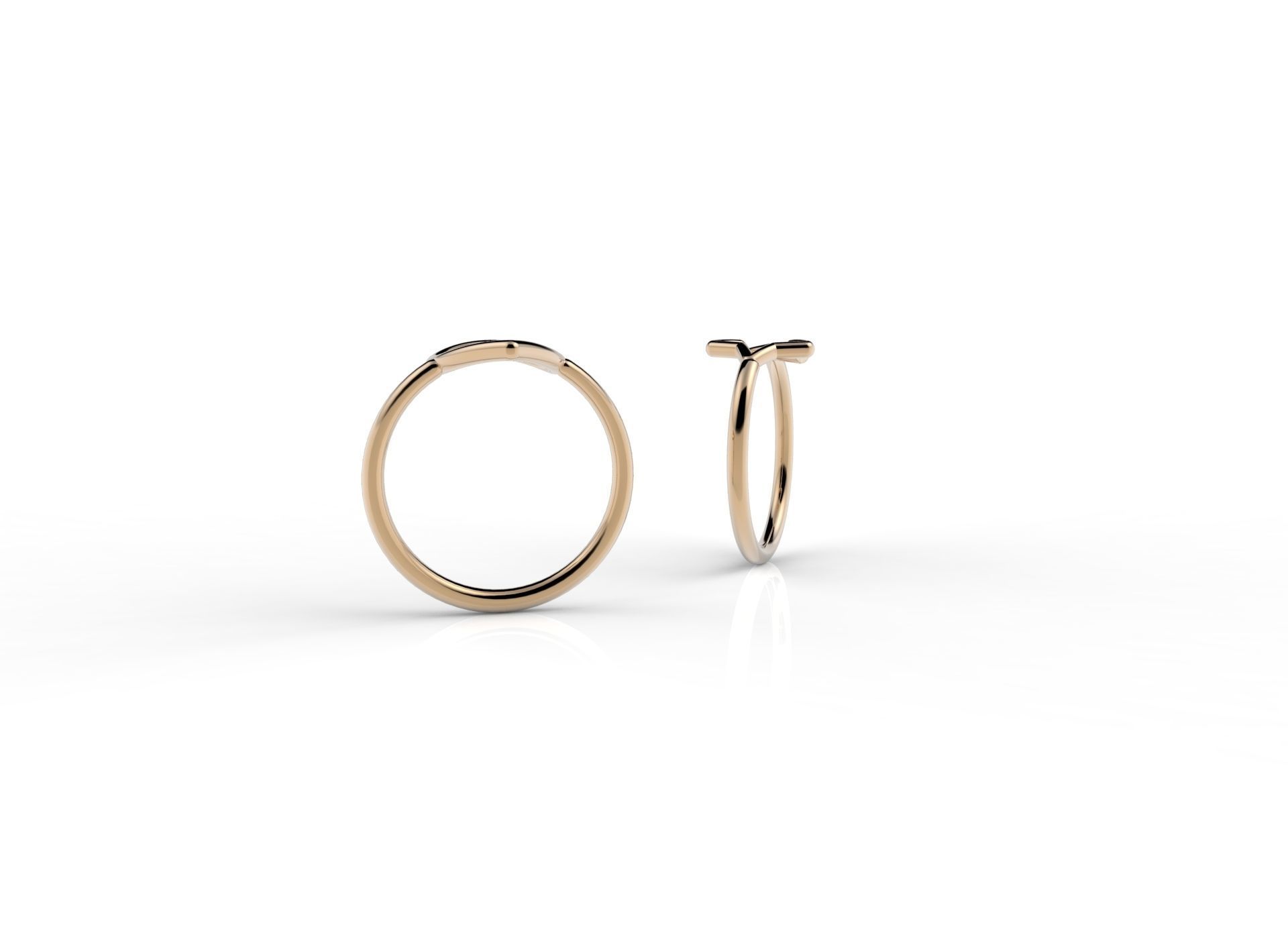 Minimalist design rings 3D print model_6