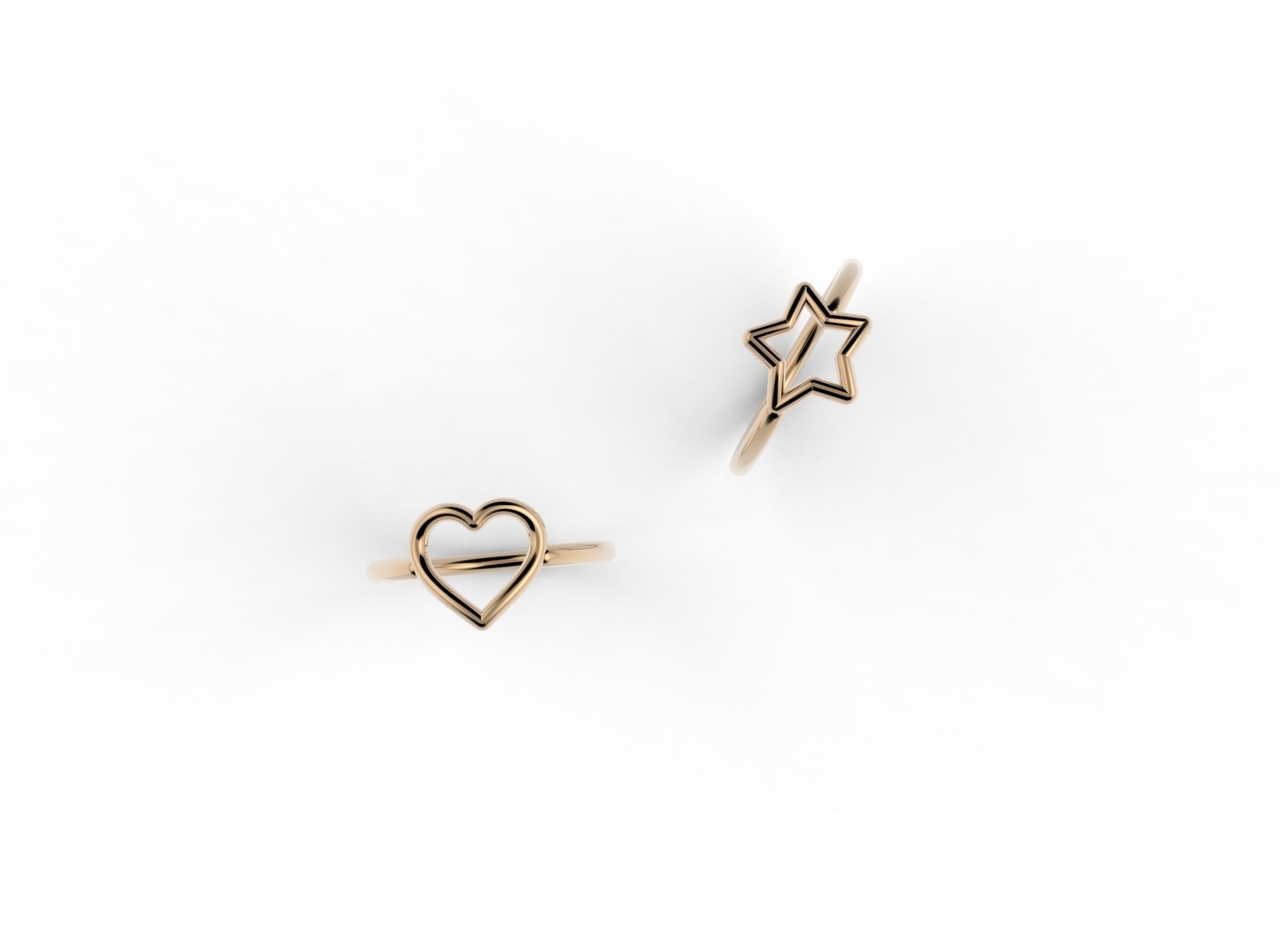 Minimalist design rings 3D print model_5