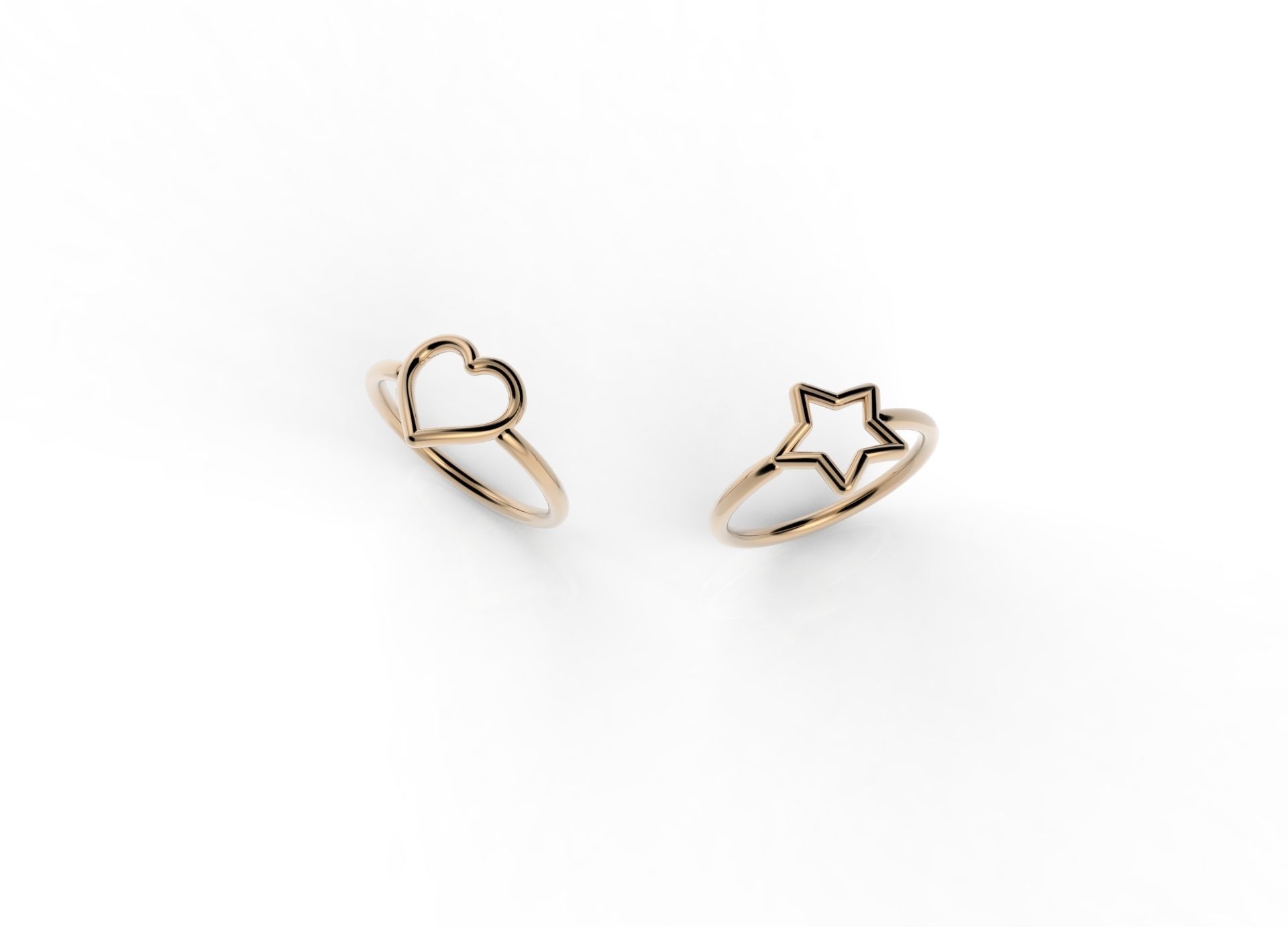 Minimalist design rings 3D print model_9