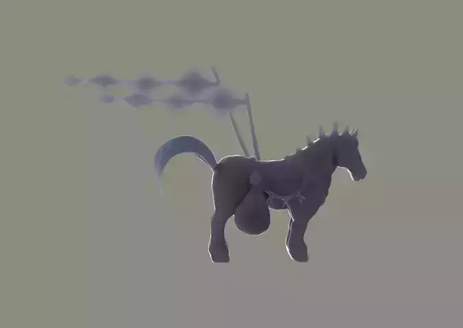 Red Hoof Courier DOTA 2 3D Model 3D print model