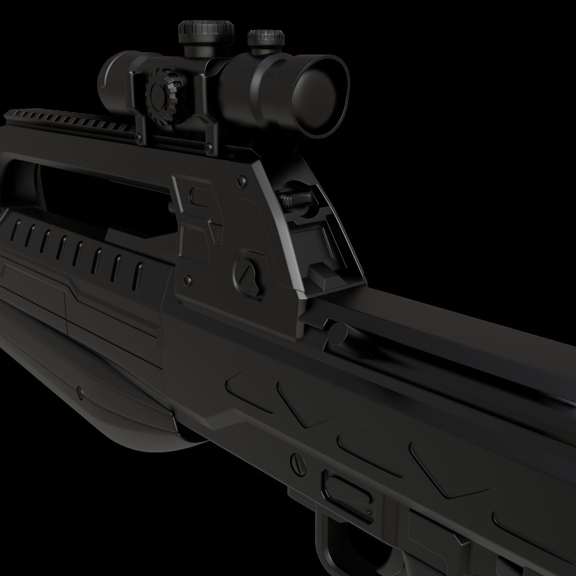 Halo BR55 battle rifle prop Halo Series Video game Halo 5 3D print model_9