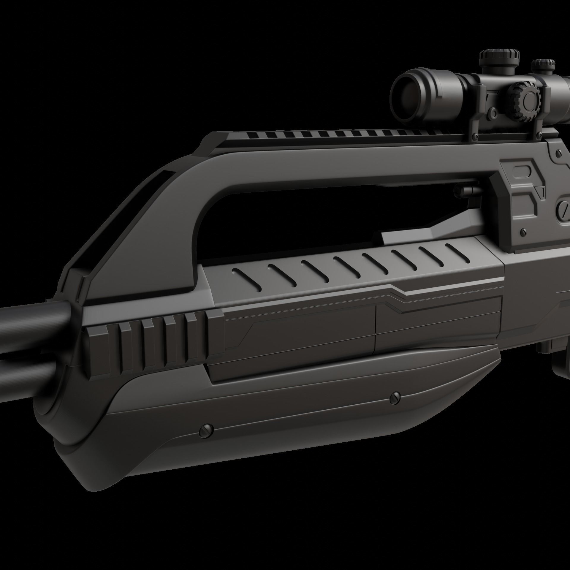 Halo BR55 battle rifle prop Halo Series Video game Halo 5 3D print model_8