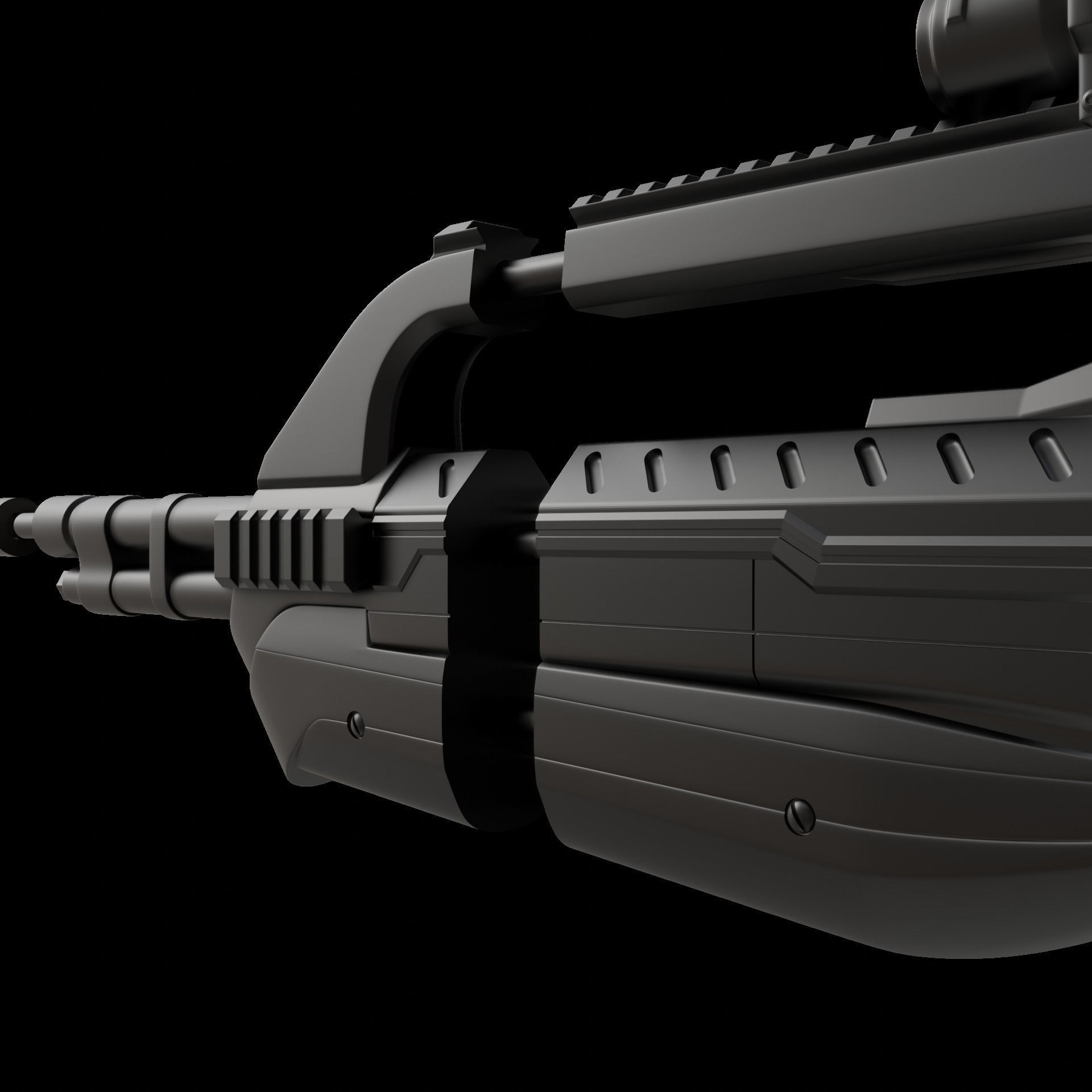 Halo BR55 battle rifle prop Halo Series Video game Halo 5 3D print model_12