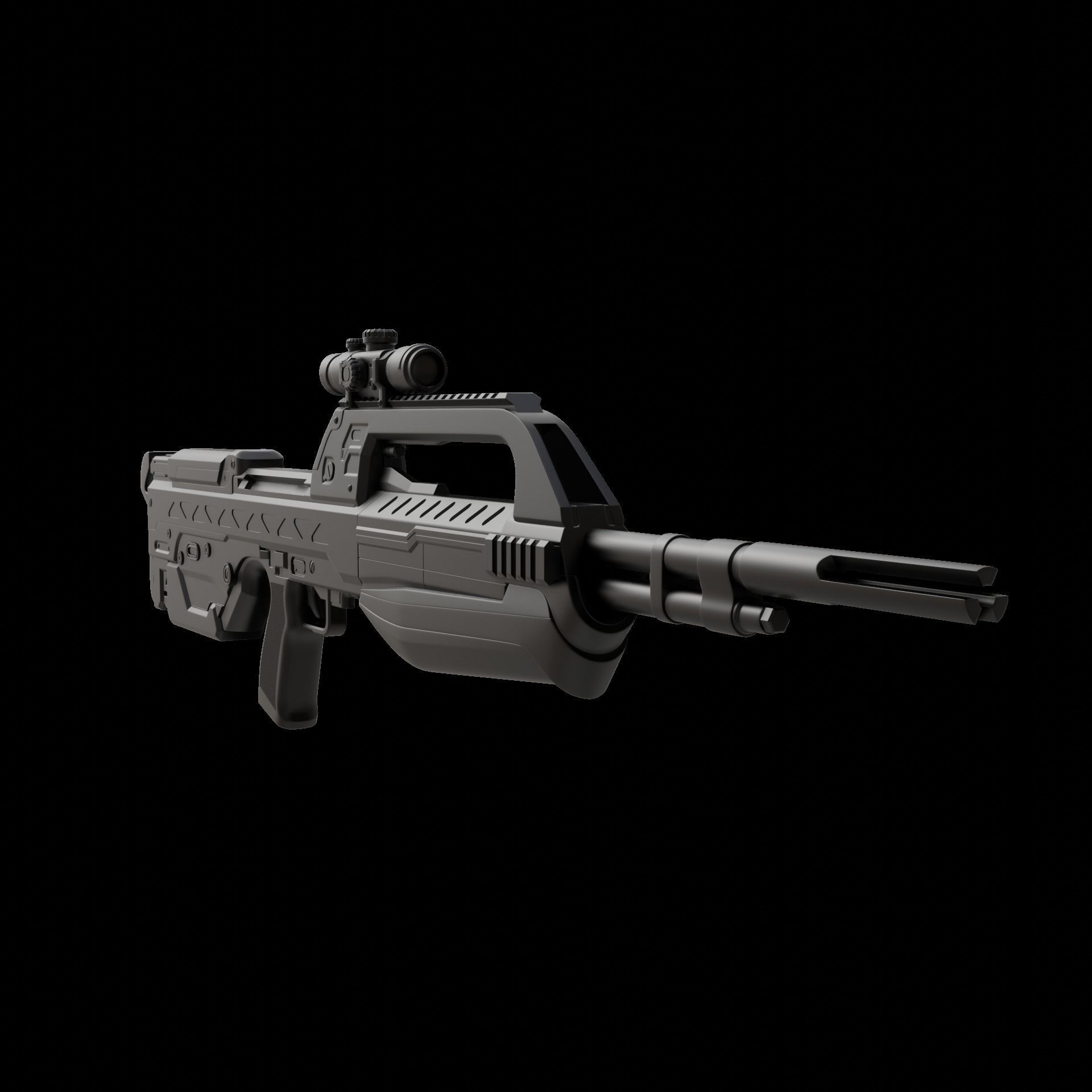 Halo BR55 battle rifle prop Halo Series Video game Halo 5 3D print model_7