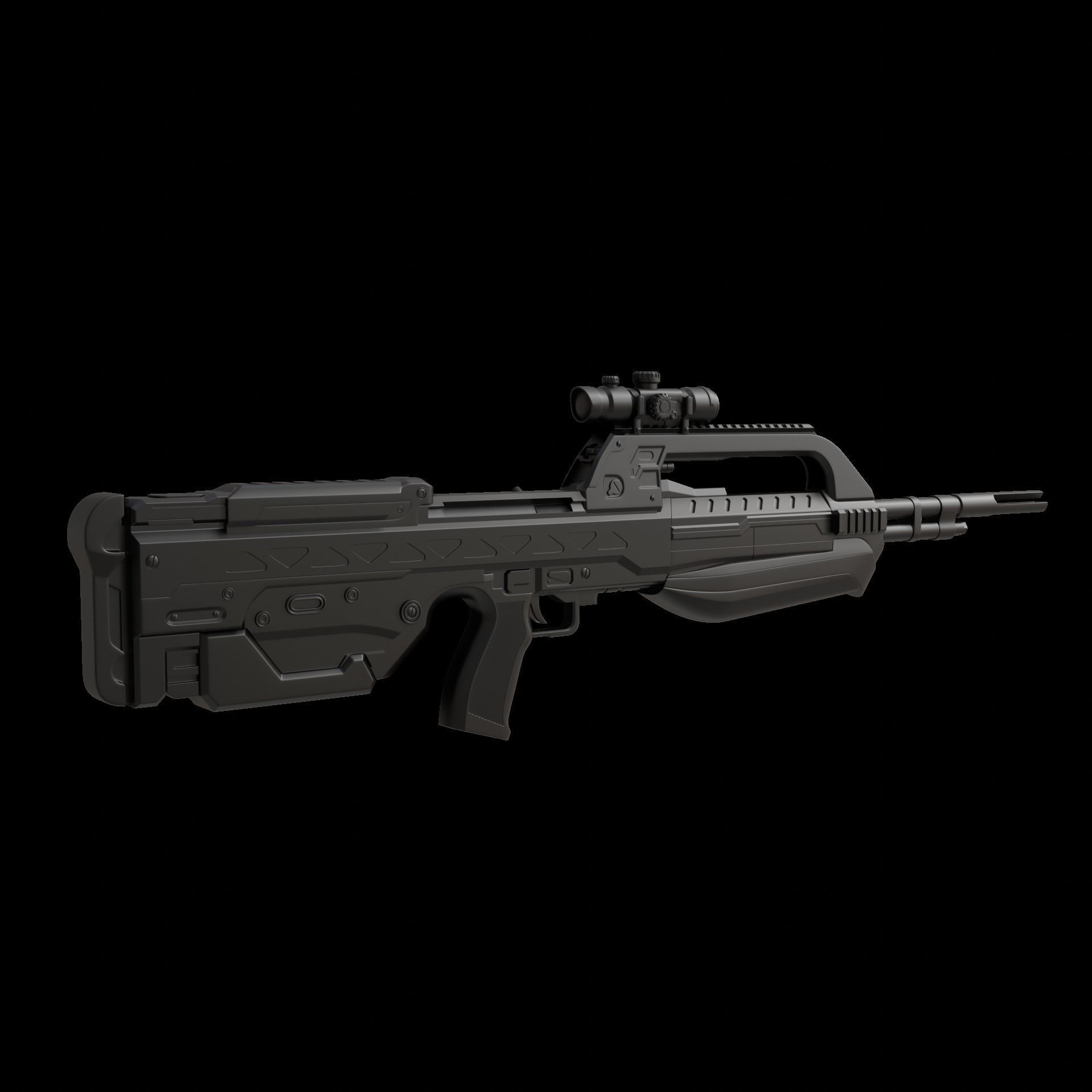 Halo BR55 battle rifle prop Halo Series Video game Halo 5 3D print model_6