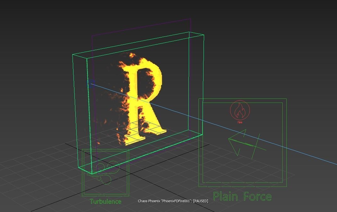 alphabet letters animated on fire 3D model_24