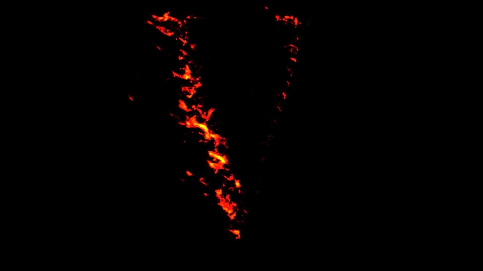 alphabet letters animated on fire 3D model_8