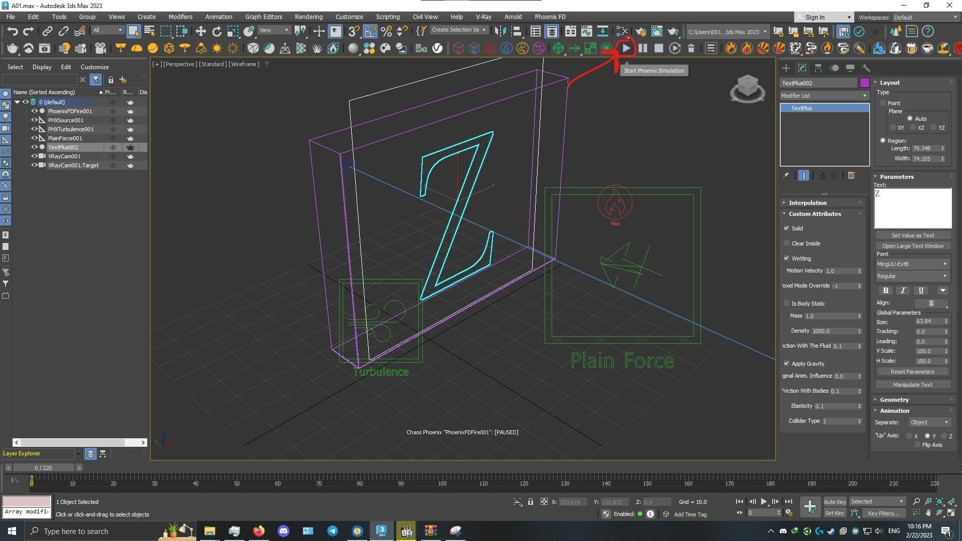 alphabet letters animated on fire 3D model_22