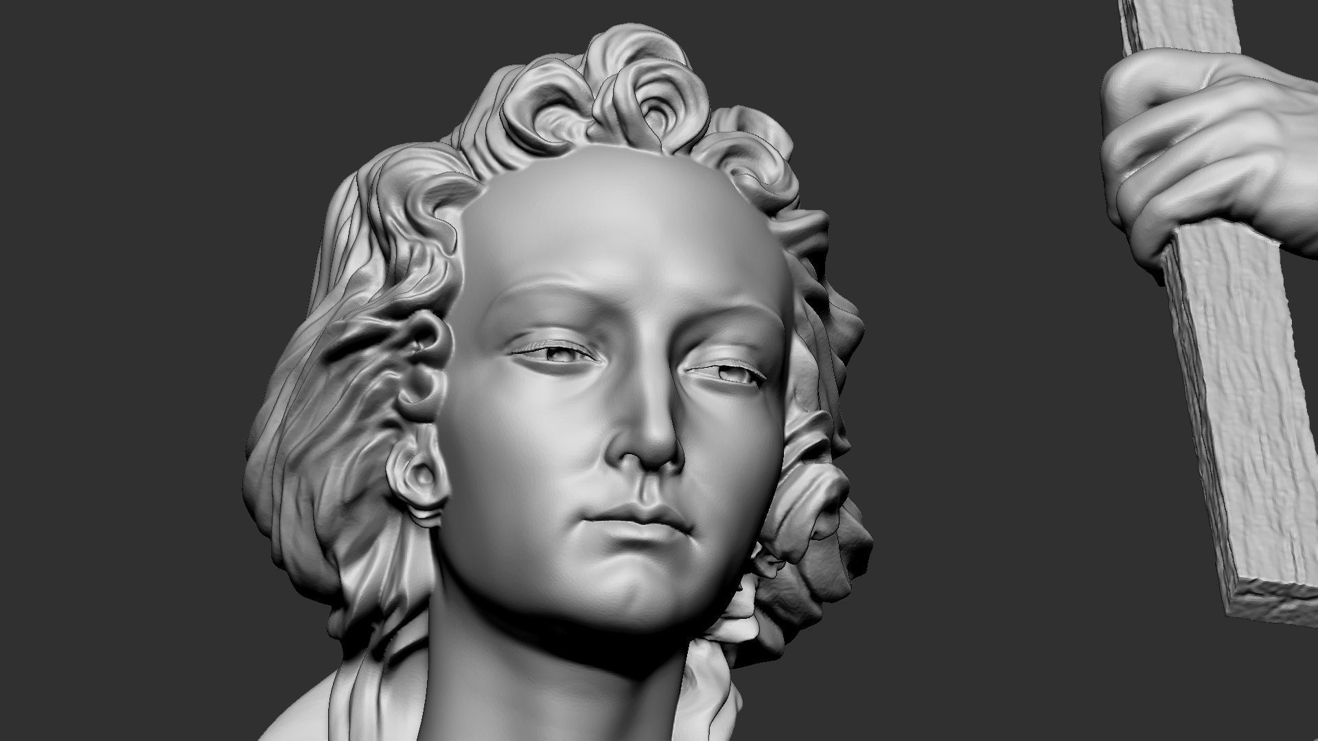 Angel statue 01 3D print model_2