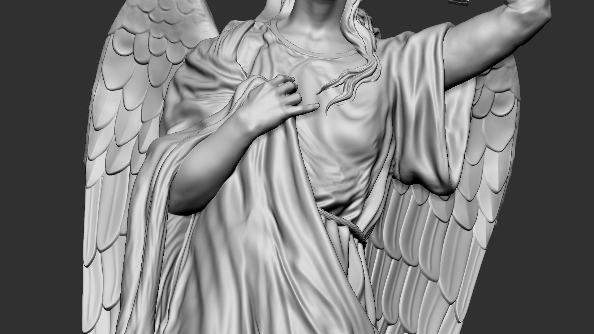 Angel statue 01 3D print model_31