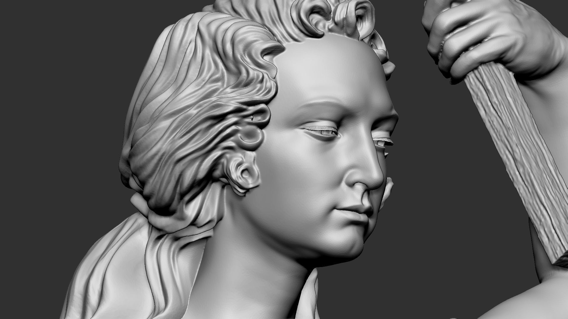 Angel statue 01 3D print model_5