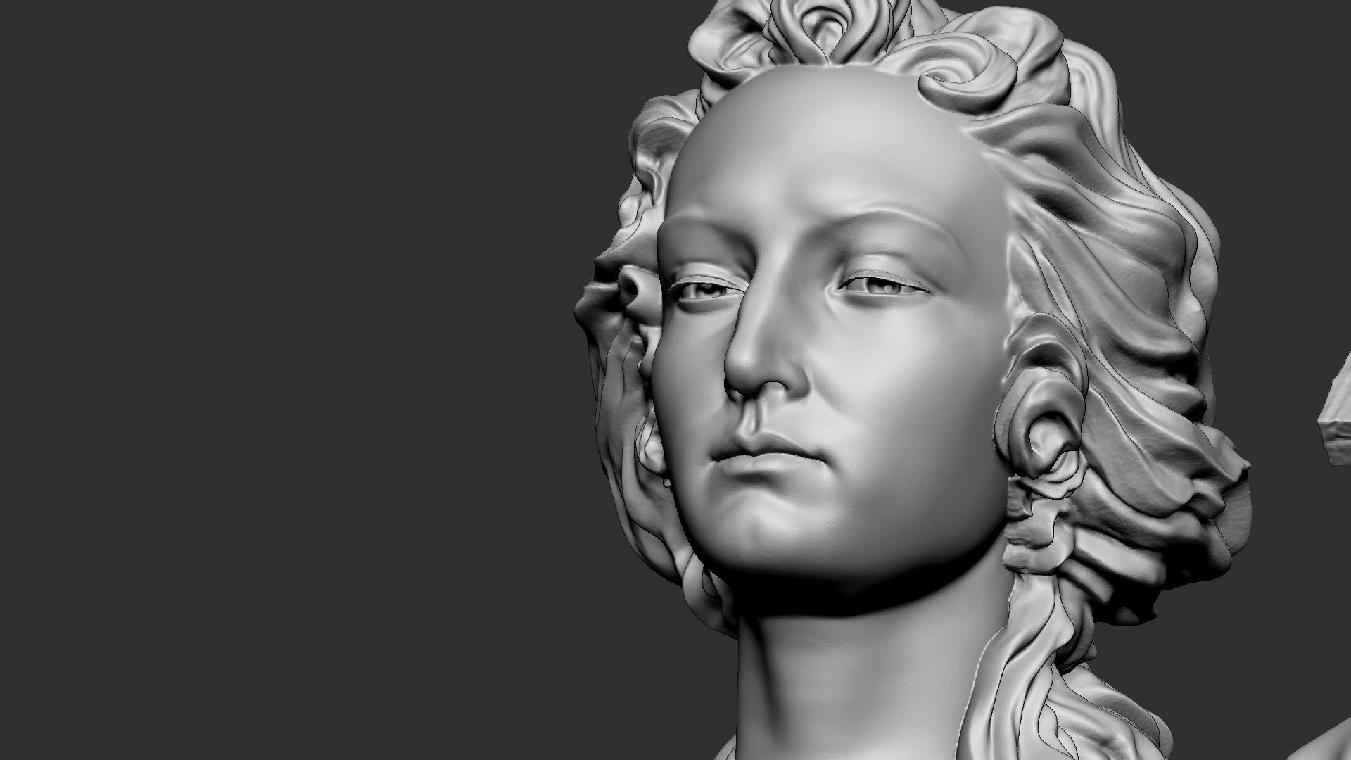 Angel statue 01 3D print model_4