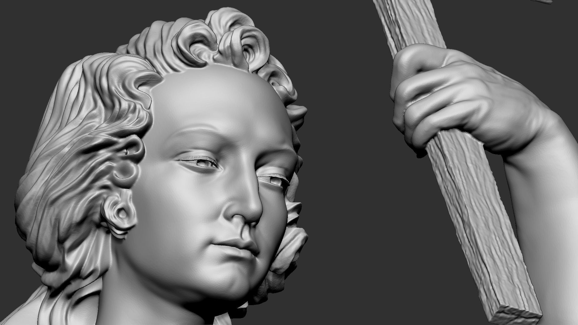 Angel statue 01 3D print model_29