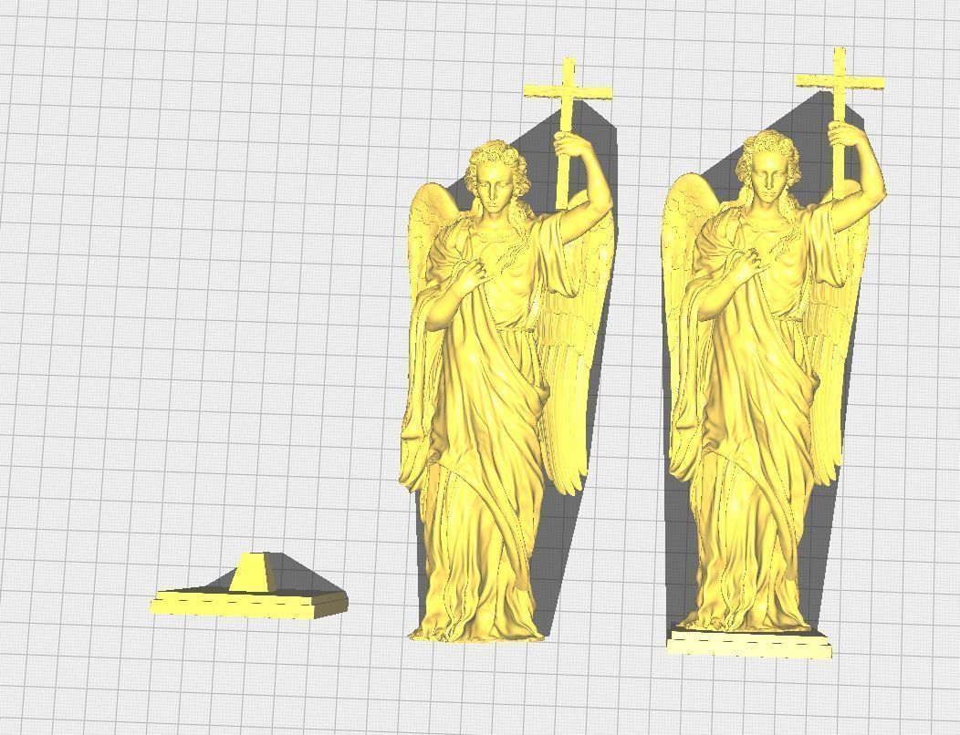 Angel statue 01 3D print model_3