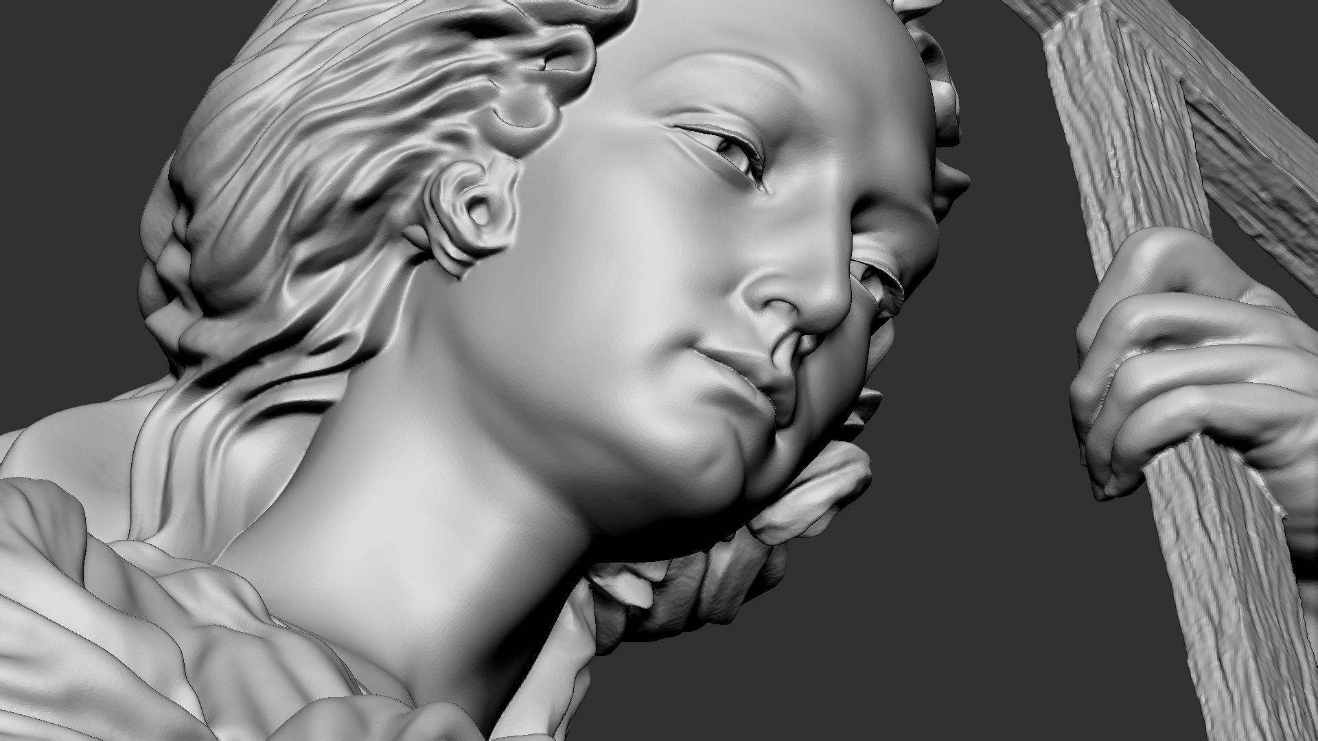 Angel statue 01 3D print model_22
