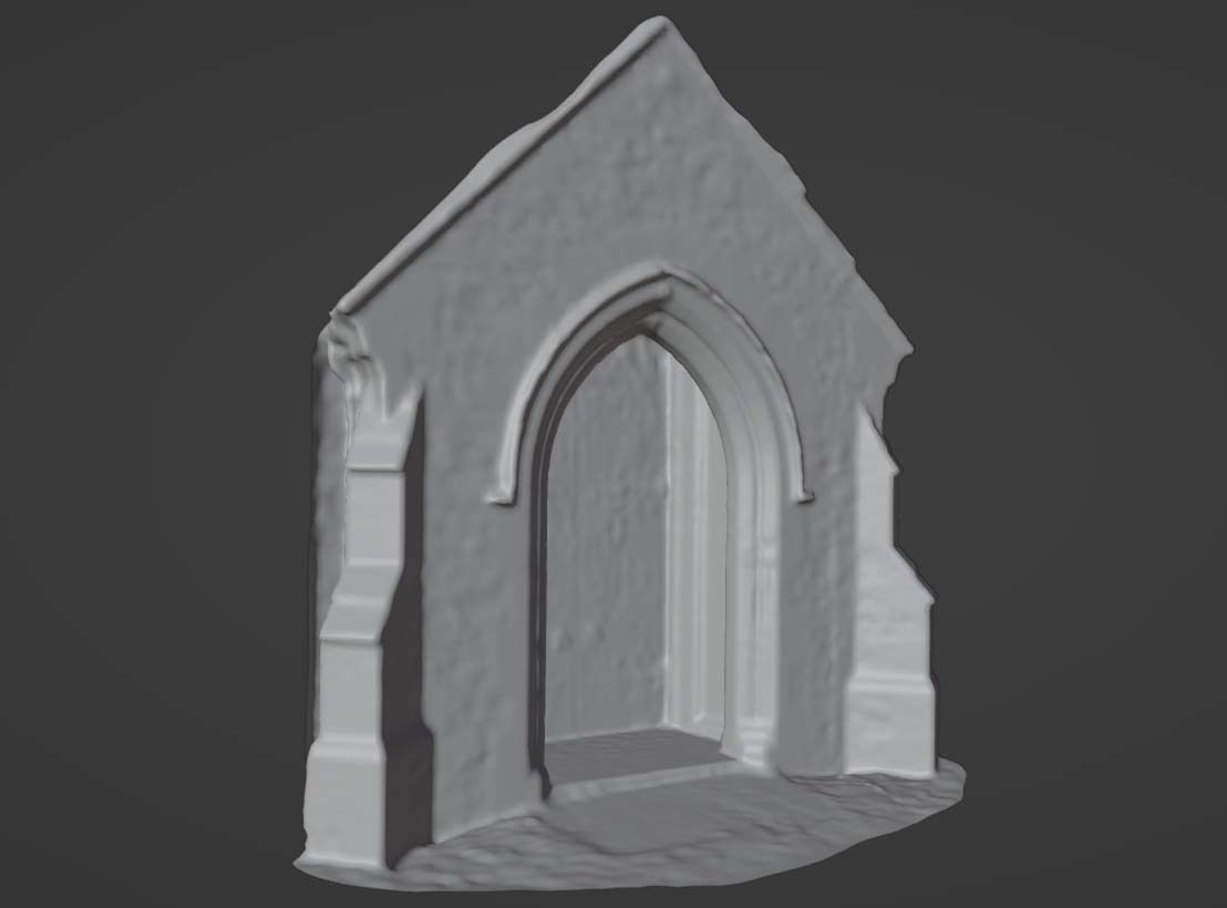 Church Porch Stone Gothic Doorway Photo-Scan Low-poly 3D model_3