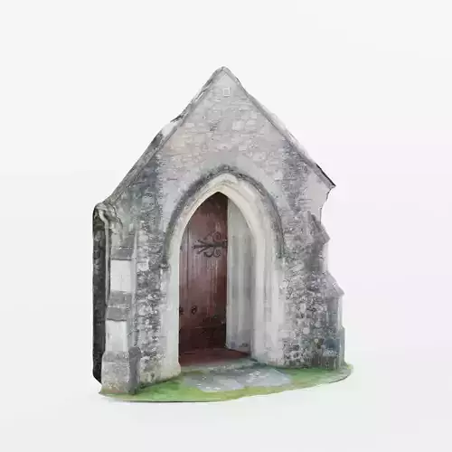  Church Porch Stone Gothic Doorway Photo-Scan Low-poly 3D model