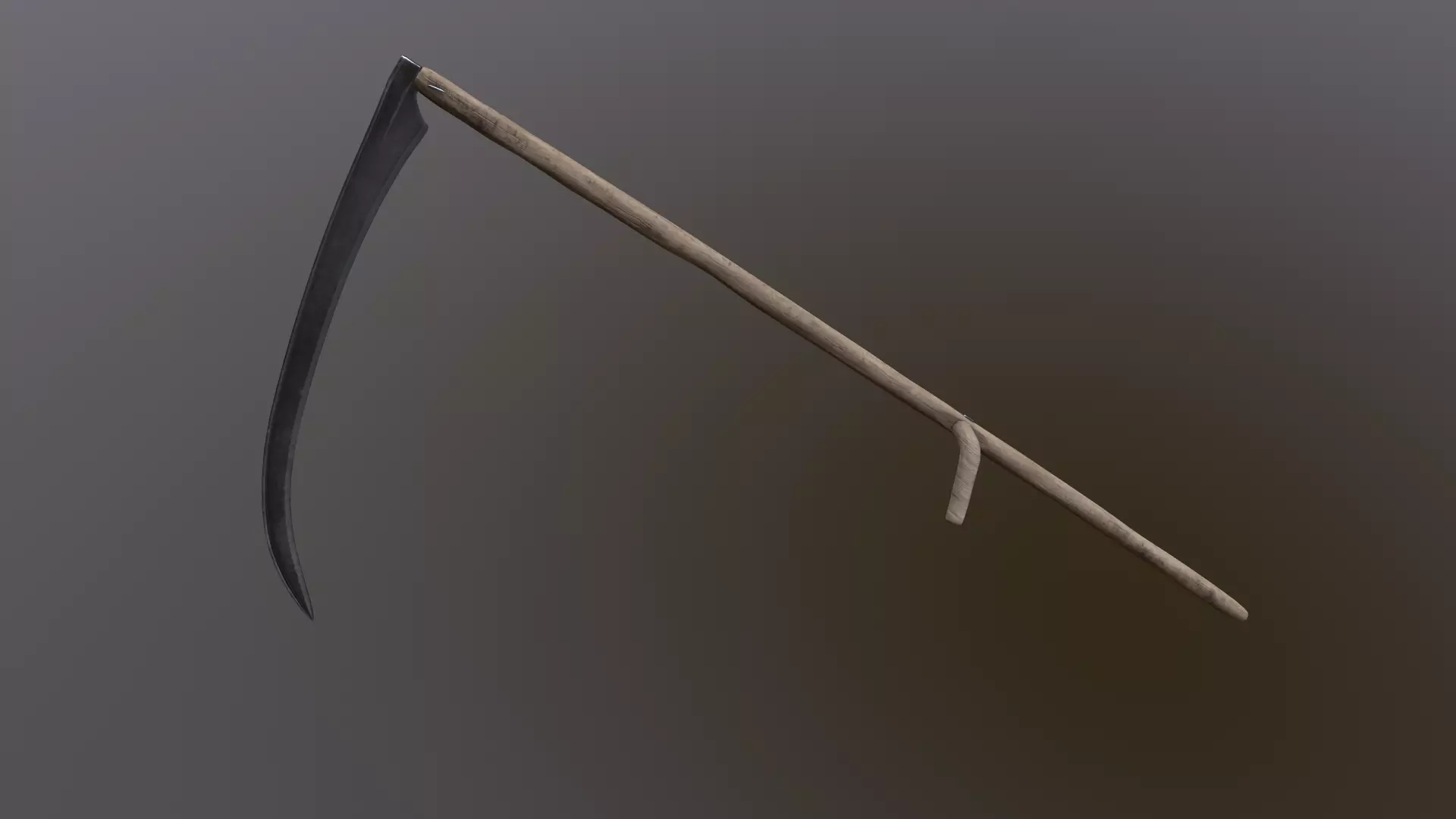 Scythe Low-poly death Low-poly 3D model_0