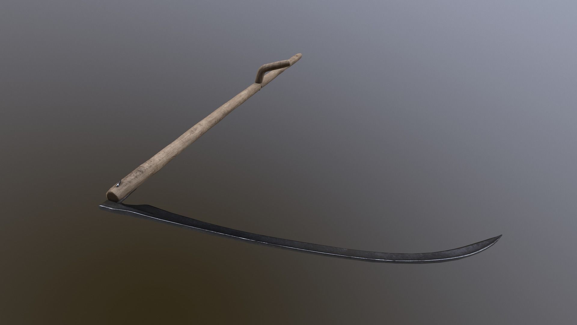 Scythe Low-poly death Low-poly 3D model_6