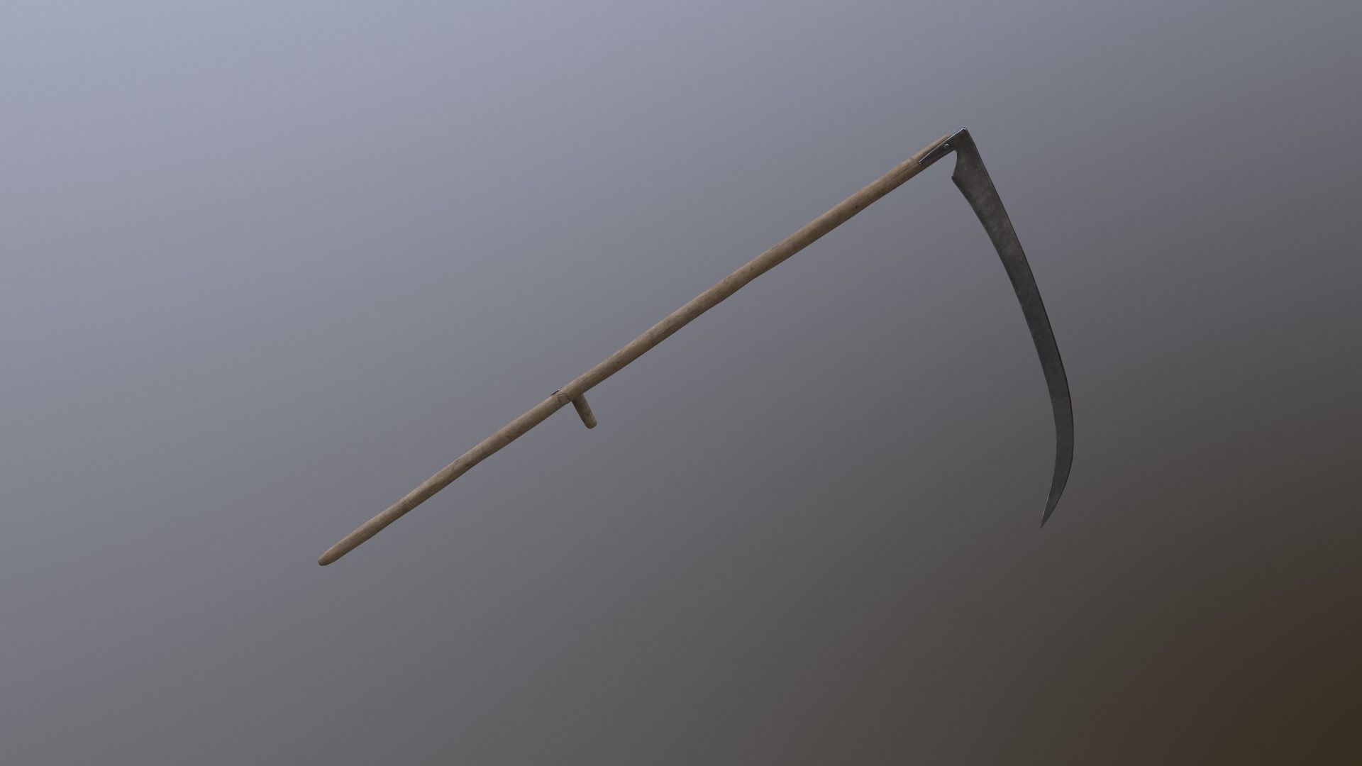 Scythe Low-poly death Low-poly 3D model_2