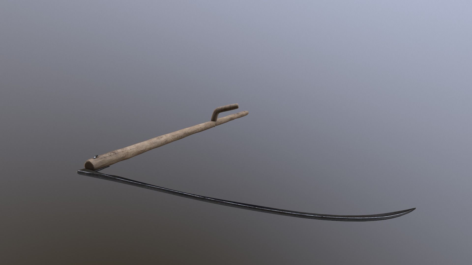 Scythe Low-poly death Low-poly 3D model_4