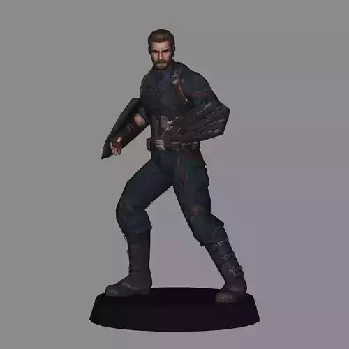 Captain America Avengers Infinity War LOW POLY 3D print model
