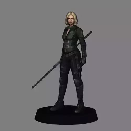Black Widow Avengers Infinity War LOW POLY 3D print model