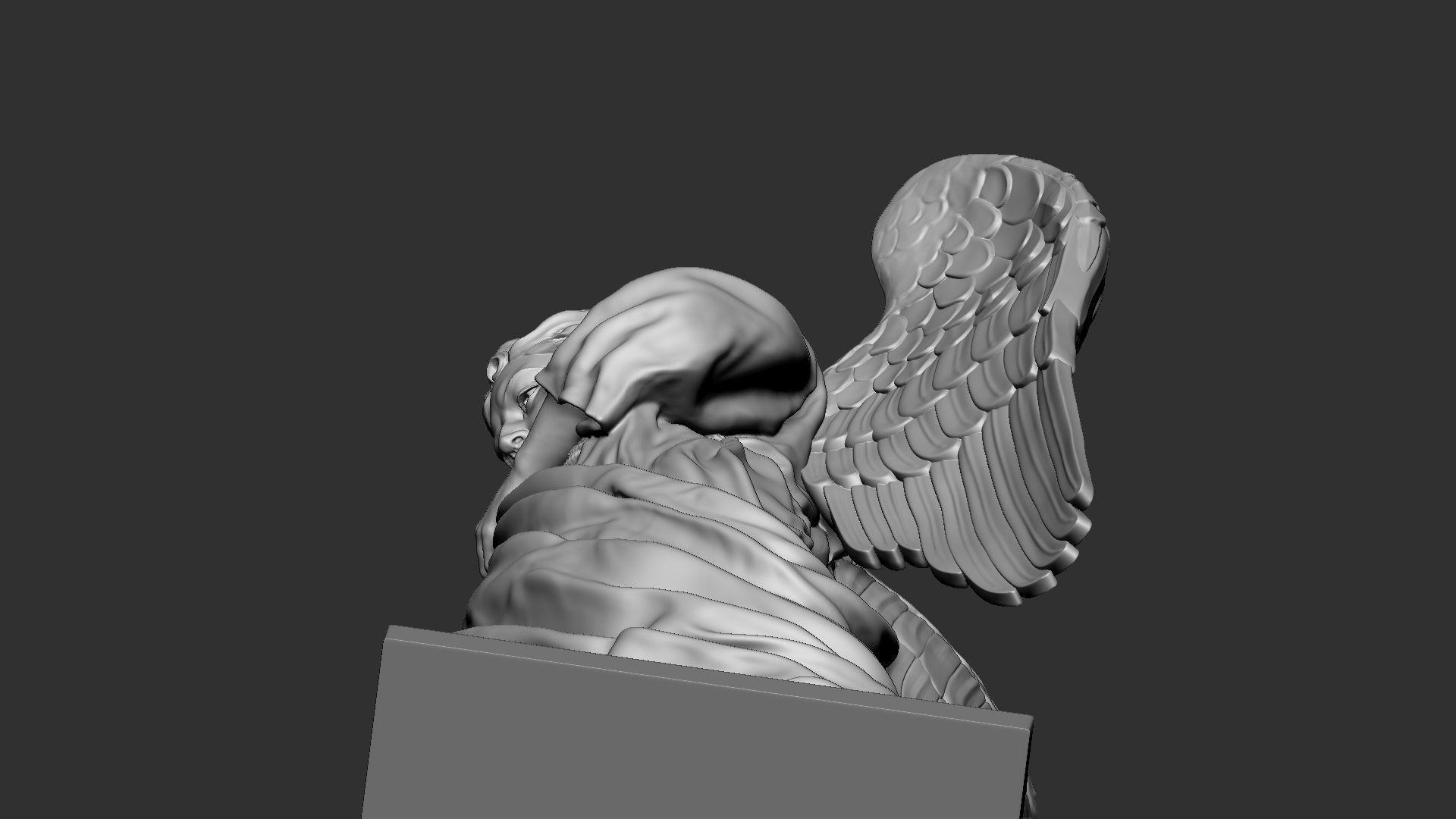 Angel statue 02 3D print model_23