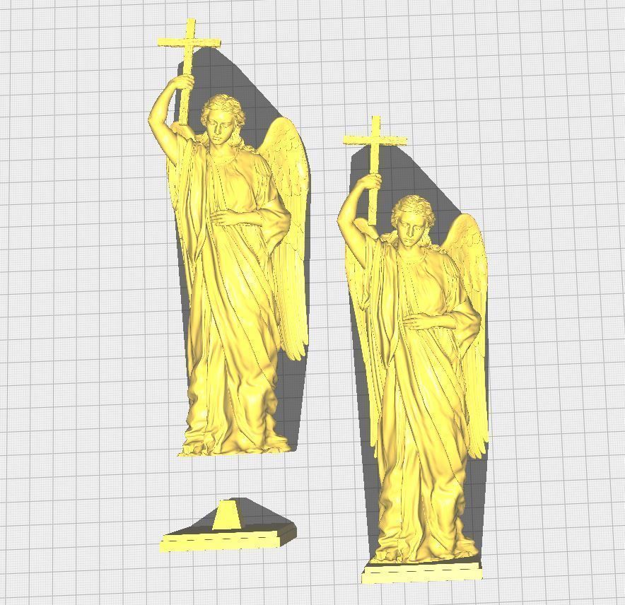 Angel statue 02 3D print model_2