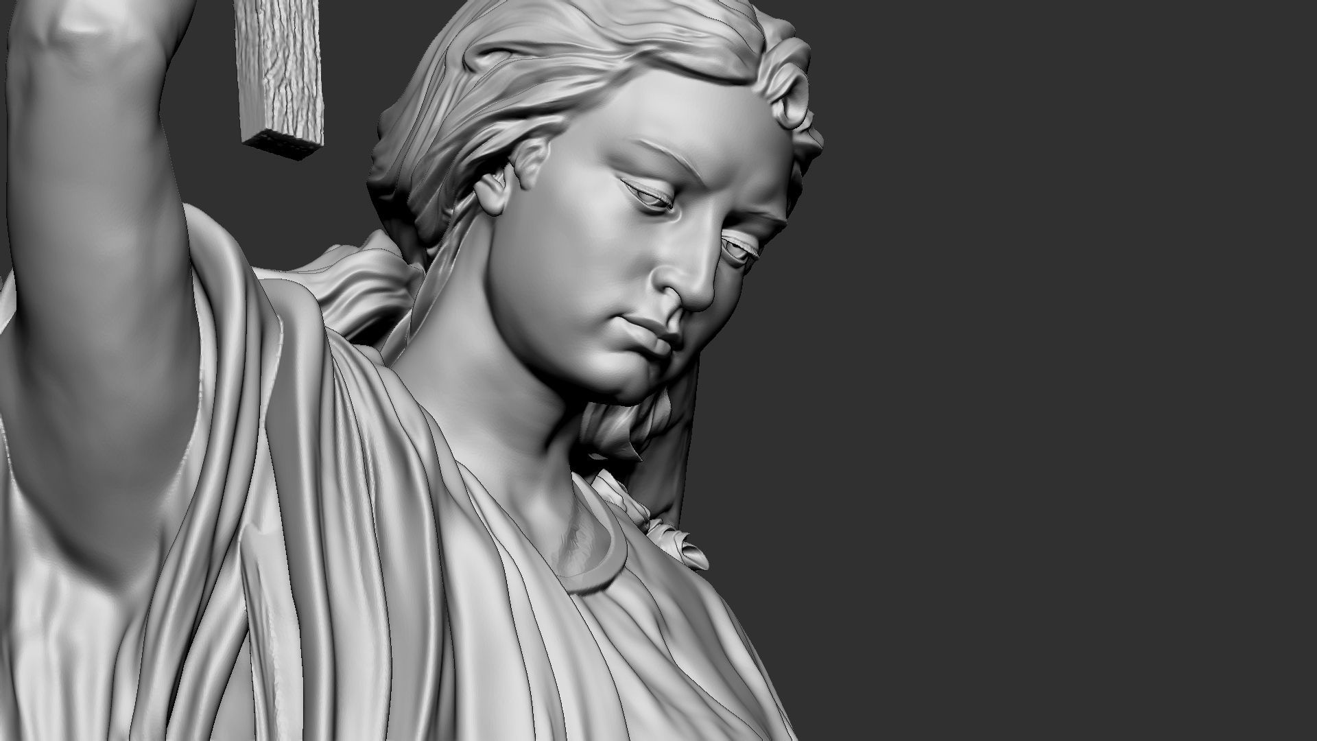 Angel statue 02 3D print model_6