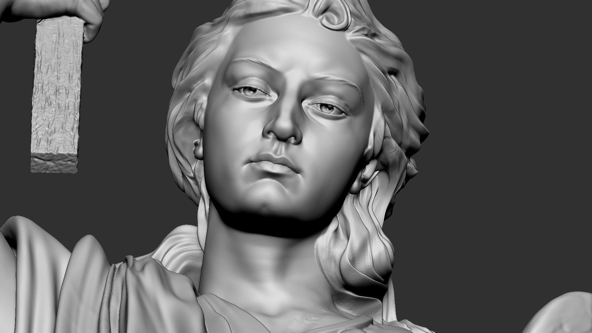 Angel statue 02 3D print model_7