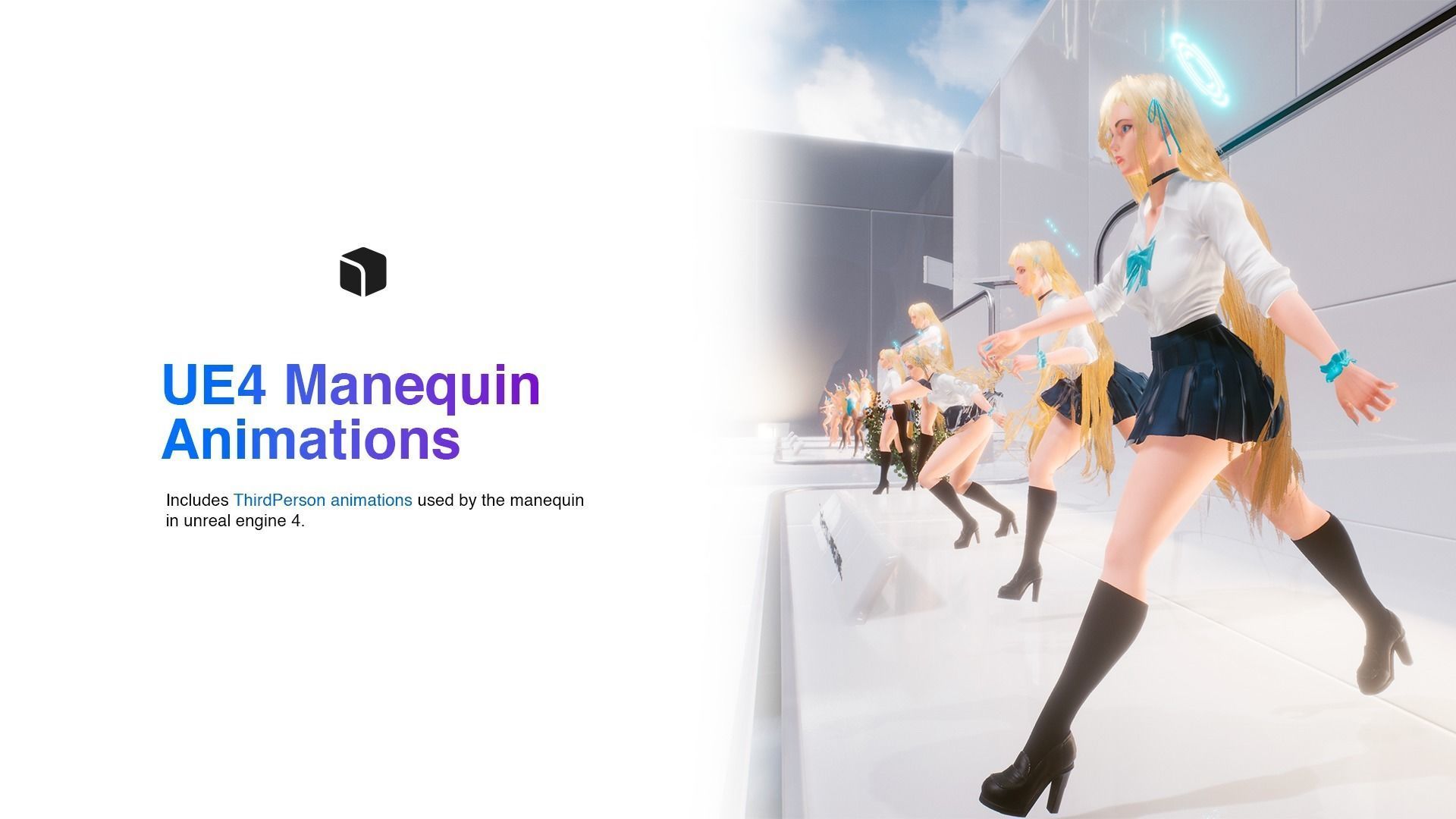 Asuna Ichinose- Game Ready 3D model - UE4 Low-poly 3D model_16