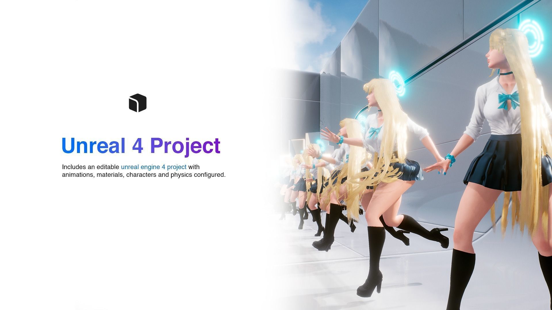 Asuna Ichinose- Game Ready 3D model - UE4 Low-poly 3D model_12