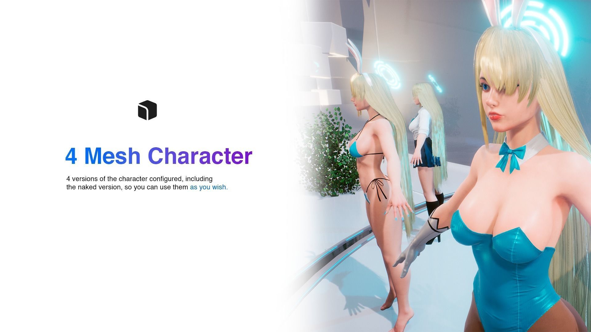 Asuna Ichinose- Game Ready 3D model - UE4 Low-poly 3D model_15