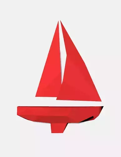 Sailing boat 3d render