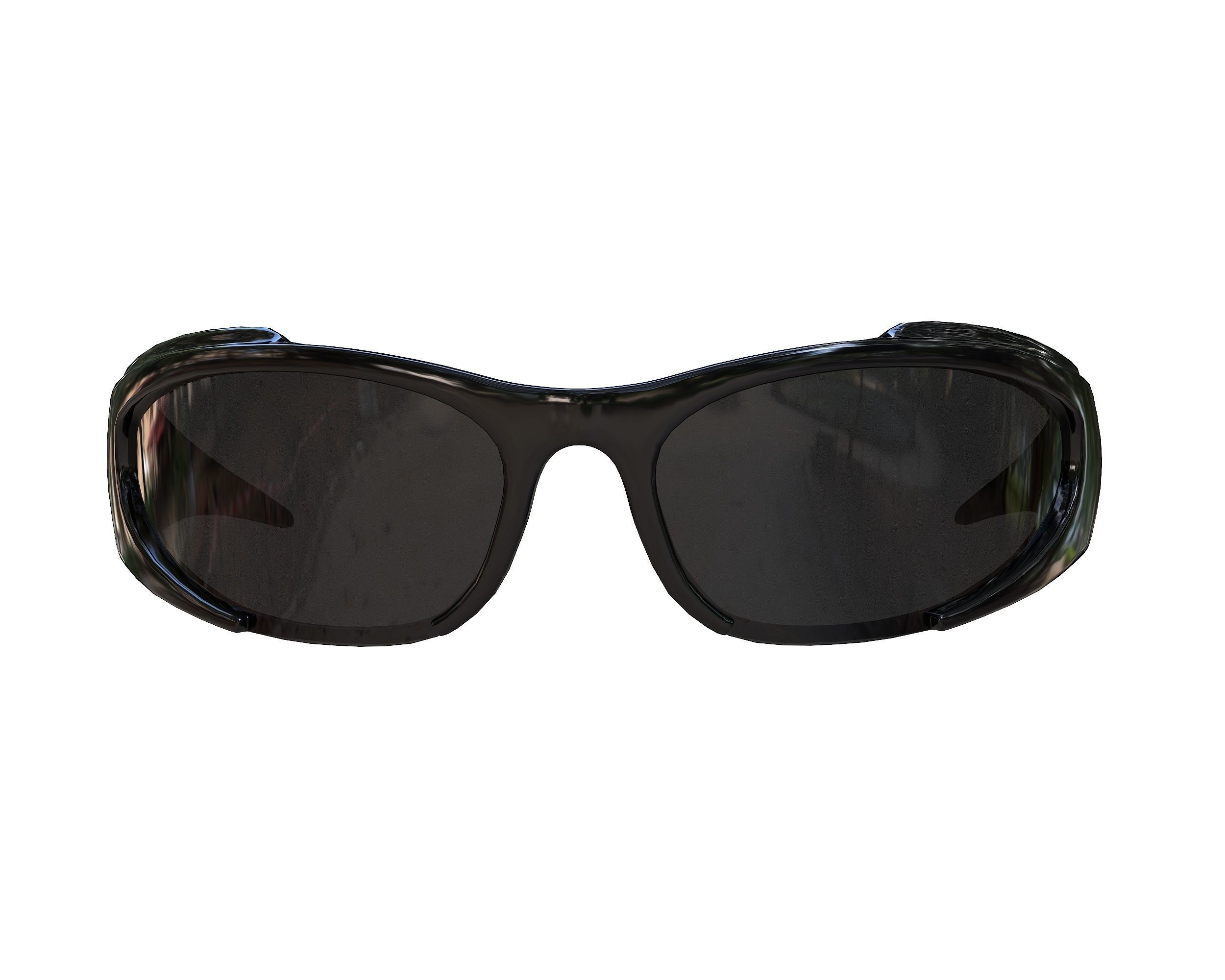 Balenciaga Reverse Xpander Rectangular Sunglasses Low-poly 3D model_8