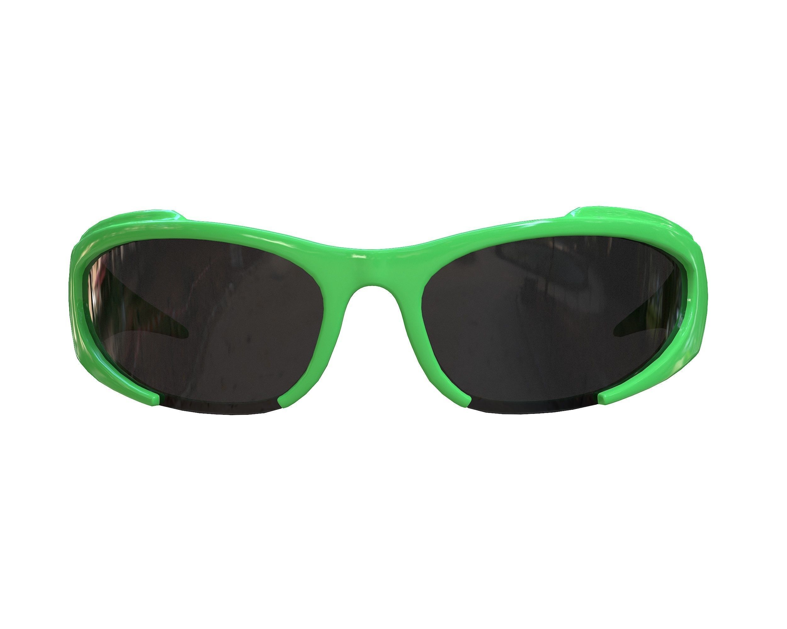 Balenciaga Reverse Xpander Rectangular Sunglasses Low-poly 3D model_6