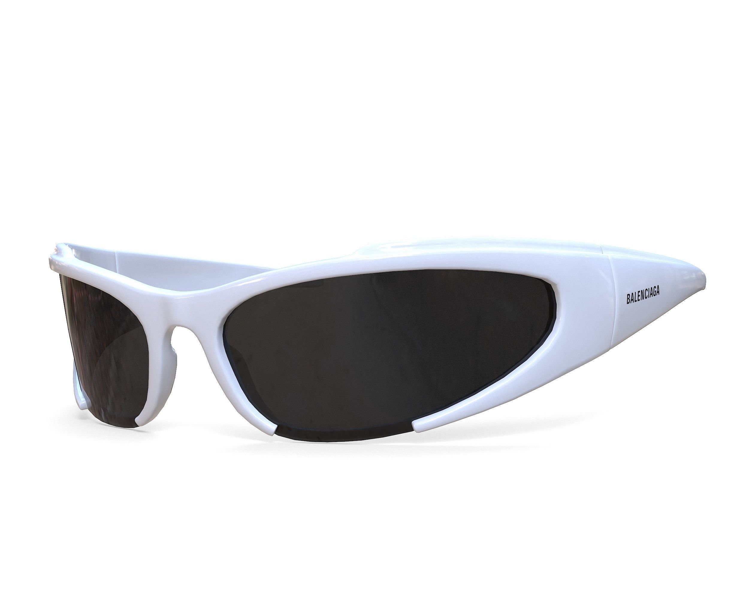 Balenciaga Reverse Xpander Rectangular Sunglasses Low-poly 3D model_2