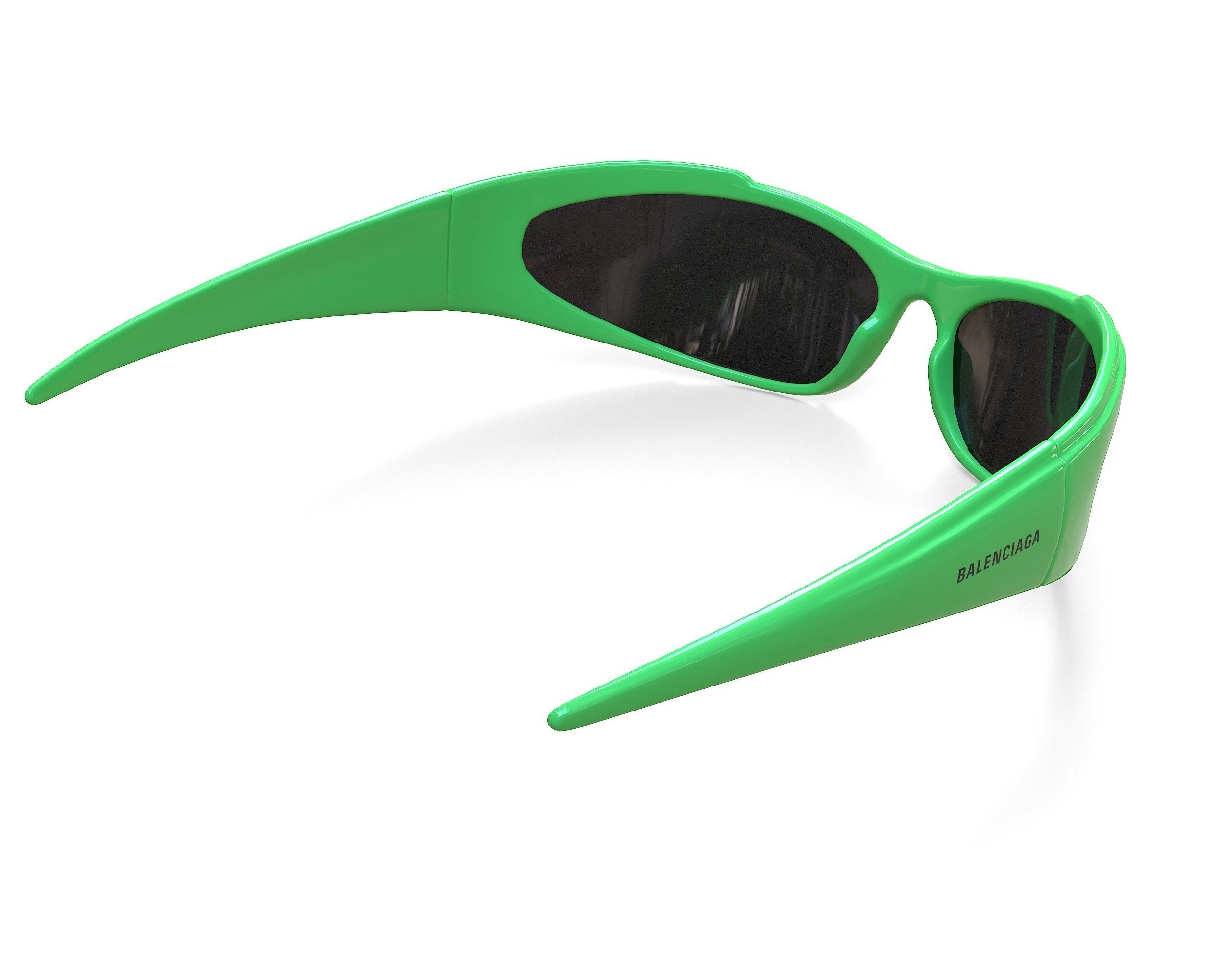 Balenciaga Reverse Xpander Rectangular Sunglasses Low-poly 3D model_10