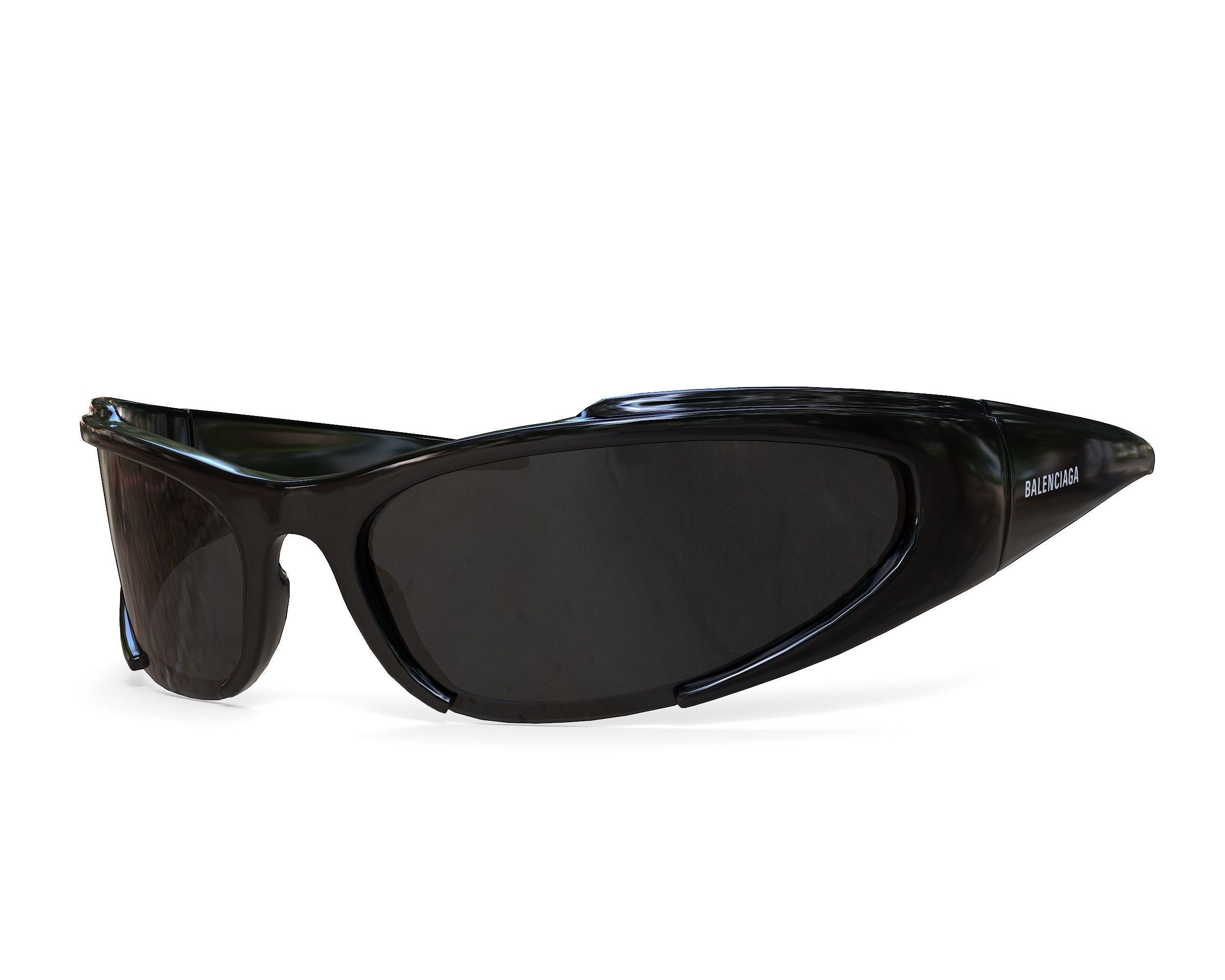 Balenciaga Reverse Xpander Rectangular Sunglasses Low-poly 3D model_1