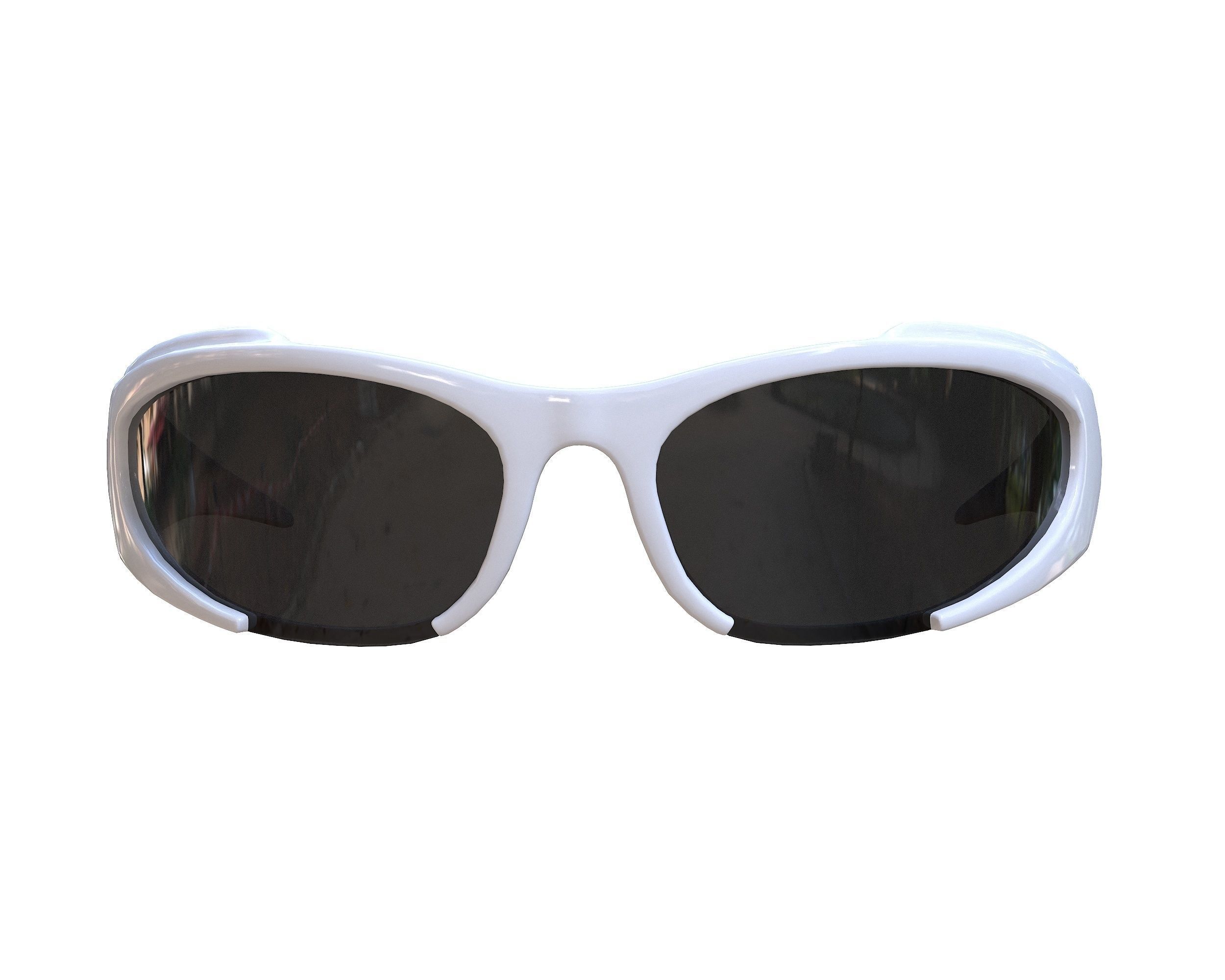 Balenciaga Reverse Xpander Rectangular Sunglasses Low-poly 3D model_7