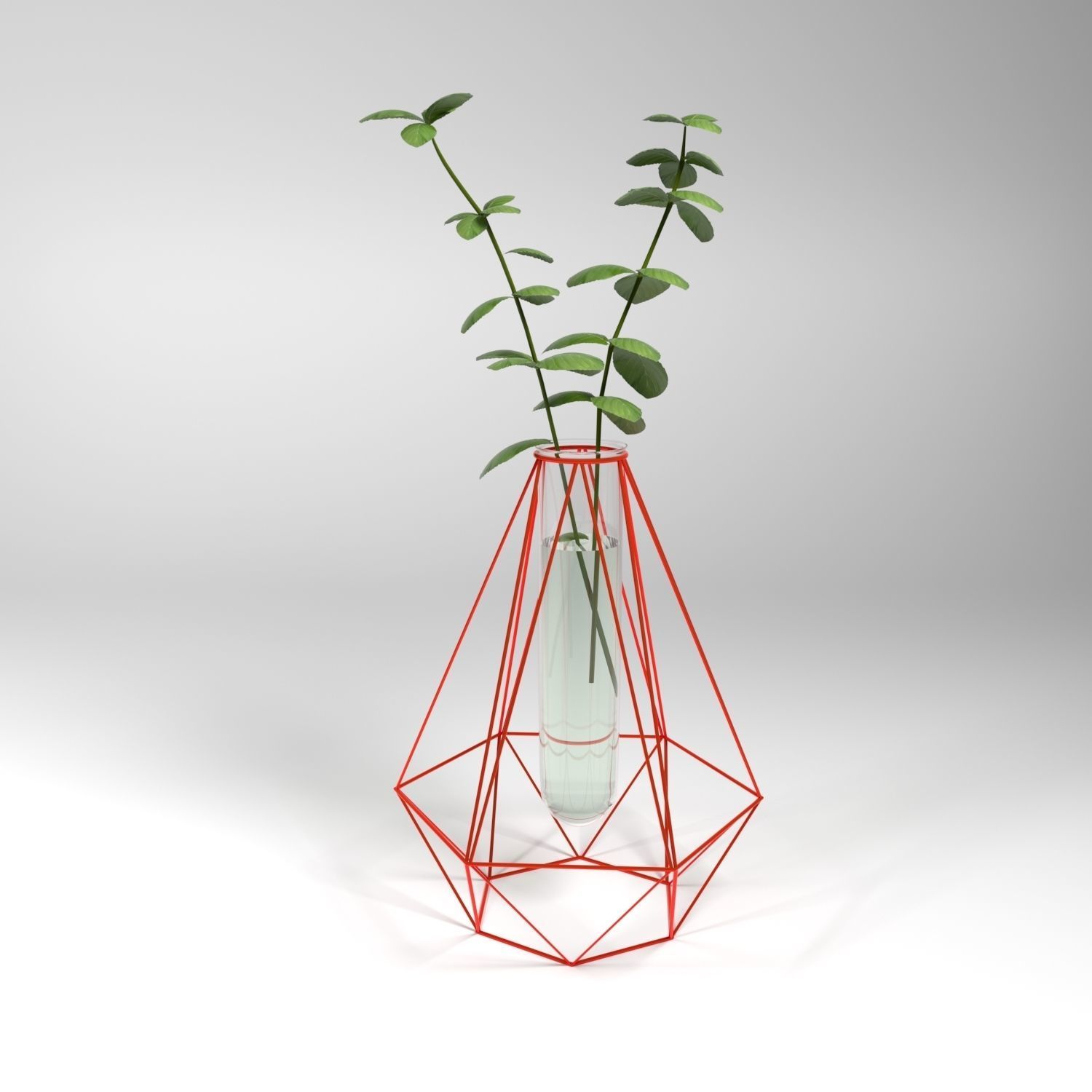 Deco vase Low-poly 3D model_1
