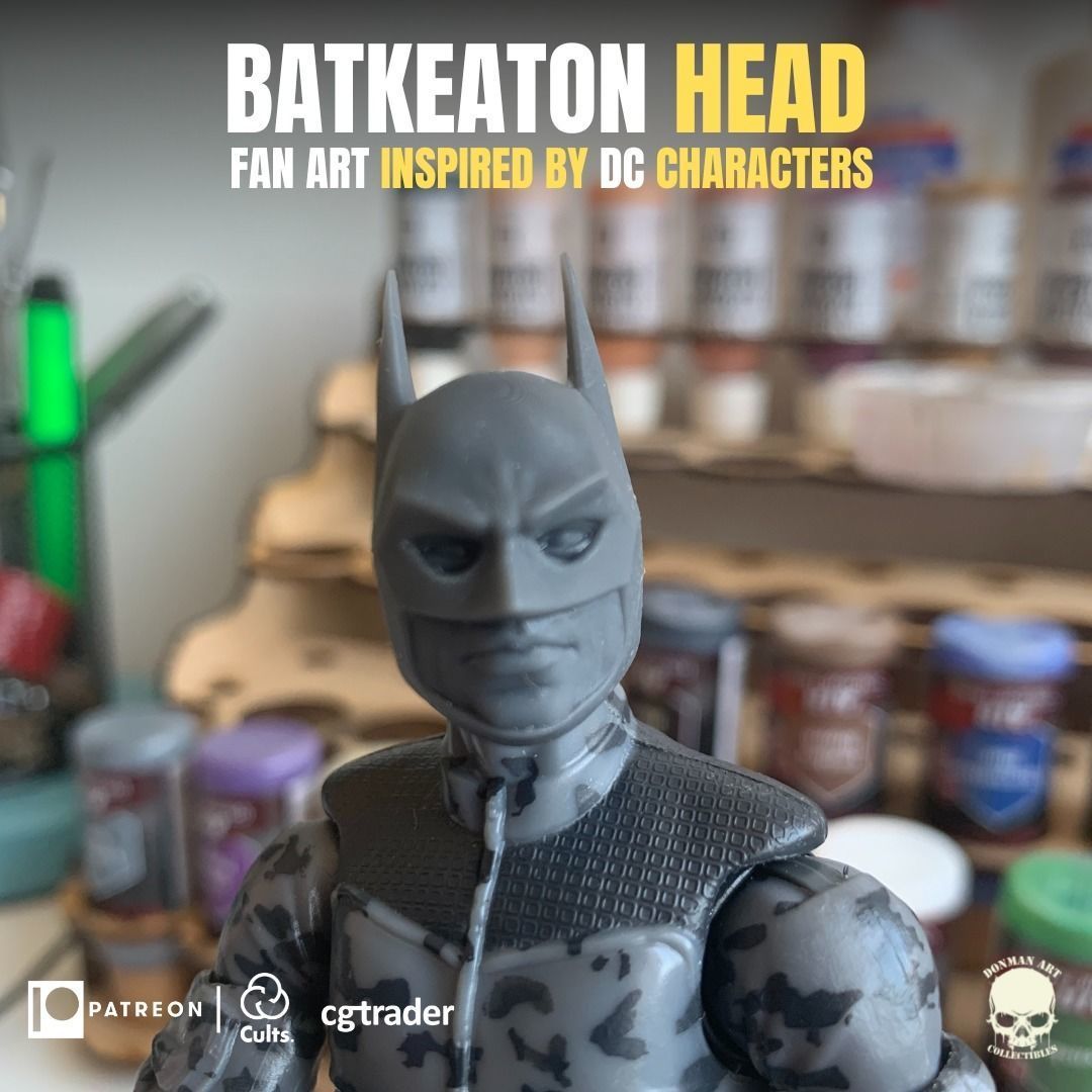 Batkeaton head 3D Printable Sculpt For Action Figures 3D print model_11