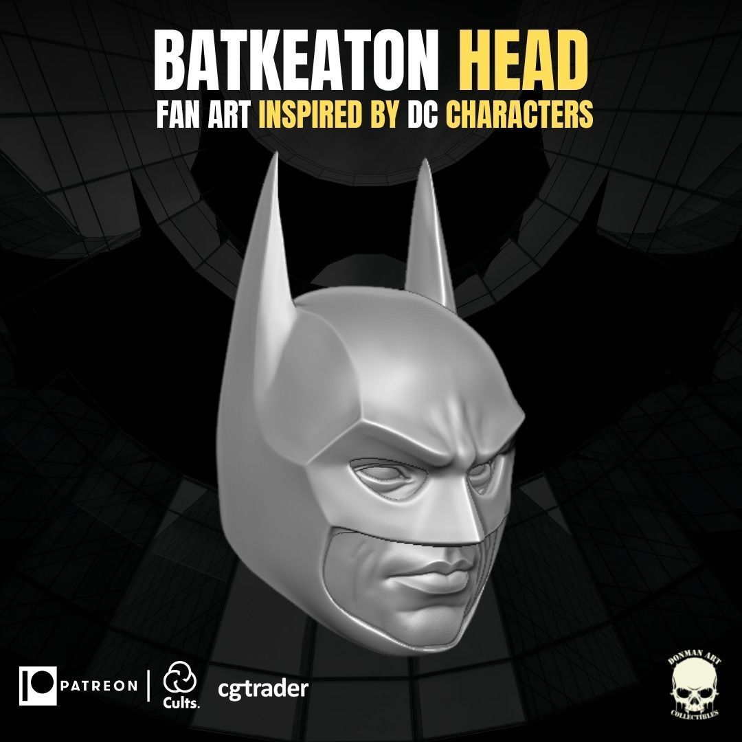 Batkeaton head 3D Printable Sculpt For Action Figures 3D print model_14