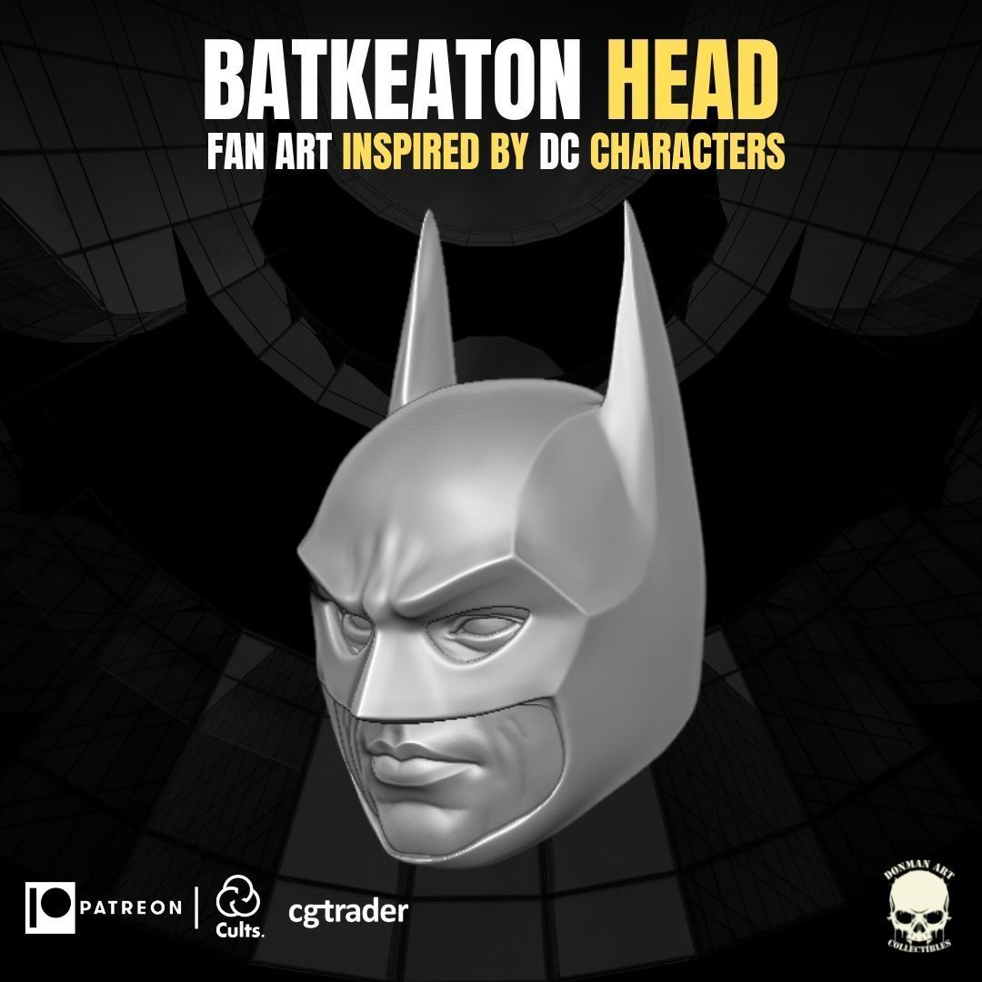 Batkeaton head 3D Printable Sculpt For Action Figures 3D print model_15