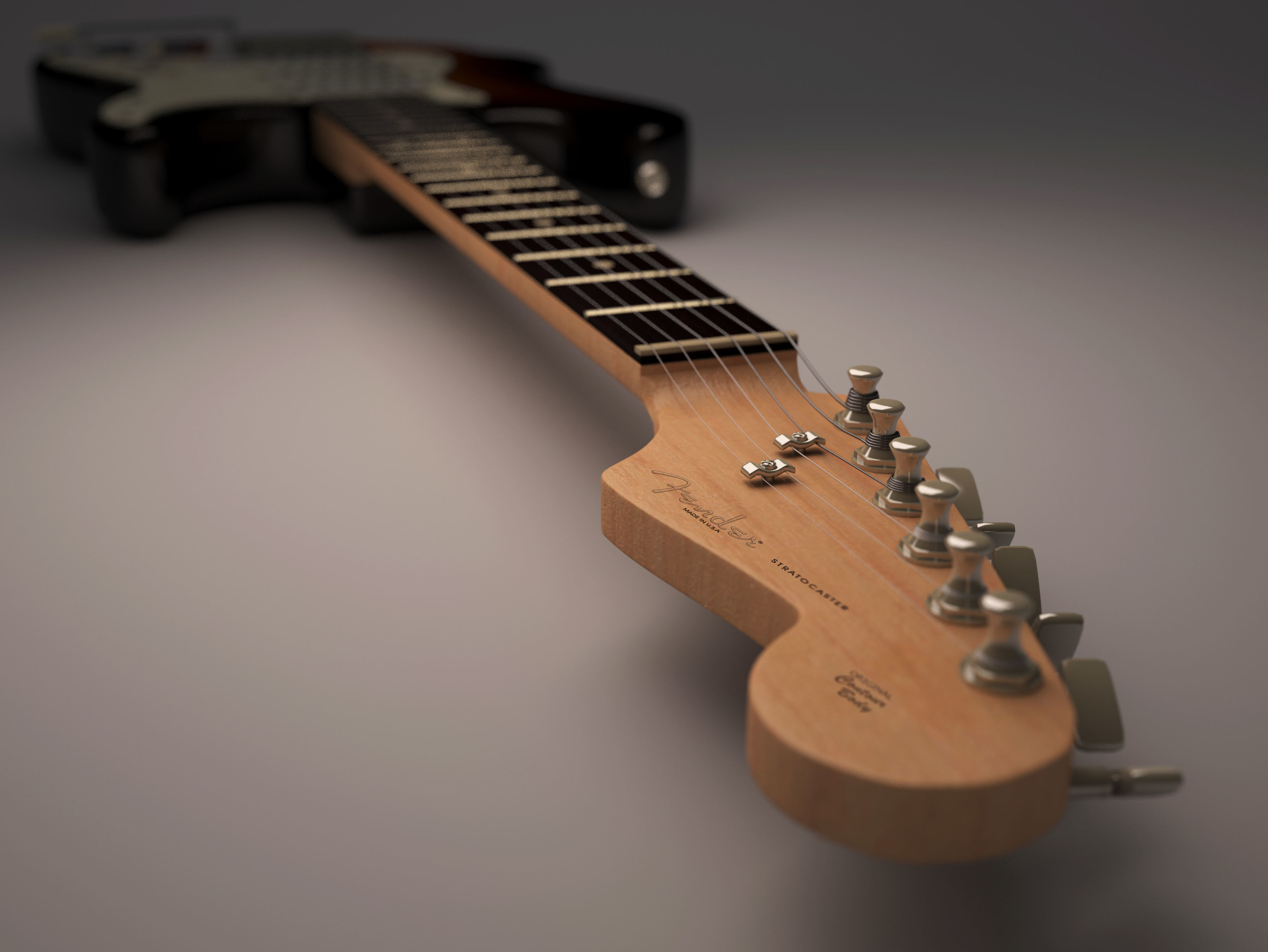 Fender Stratocaster Electric Guitar 3D model_4