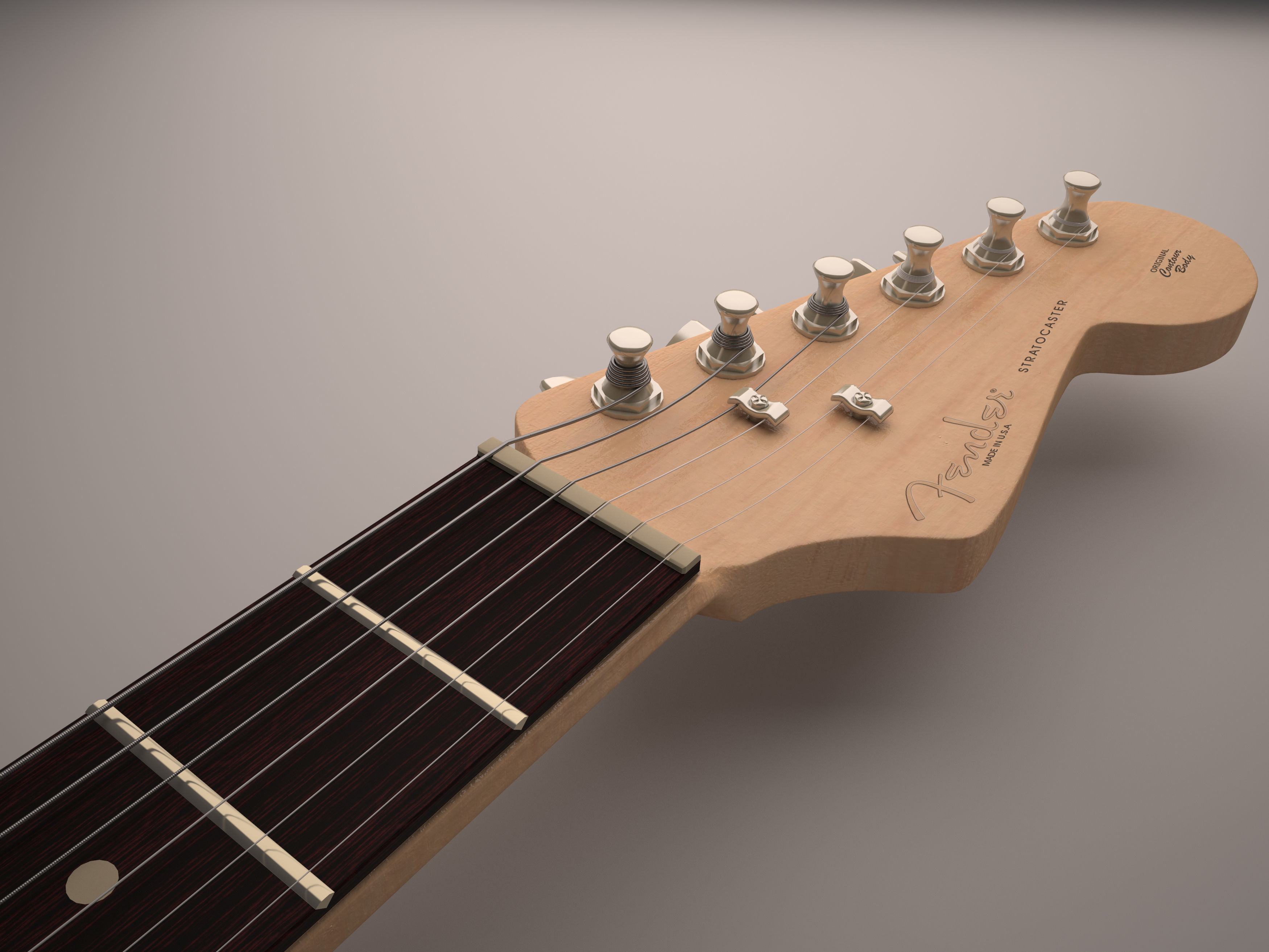 Fender Stratocaster Electric Guitar 3D model_1