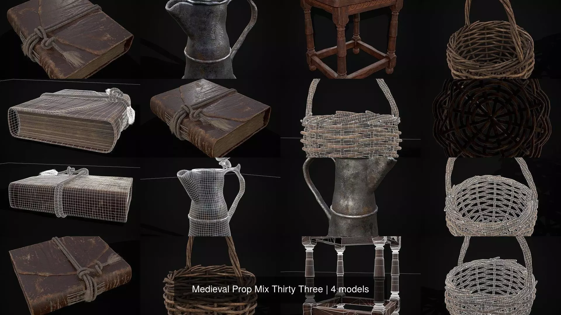 Medieval Prop Mix Thirty Three 3D Model Collection_5